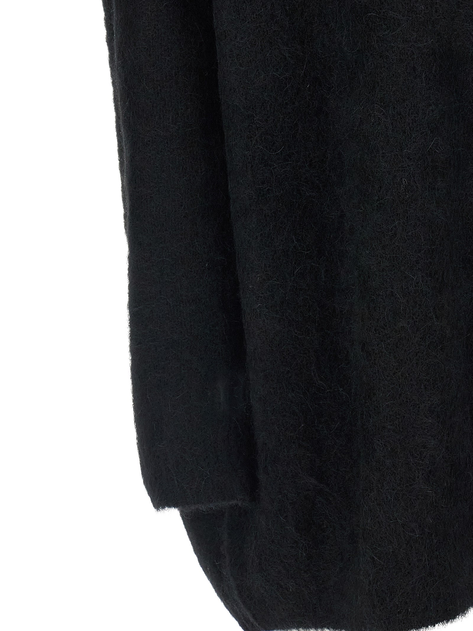 NUDE Schwarzer Cardigan aus Alpakaleder