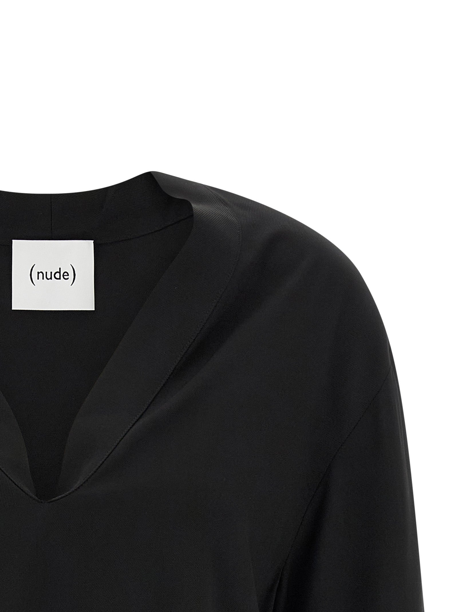 NUDE Schwarze Viskosebluse