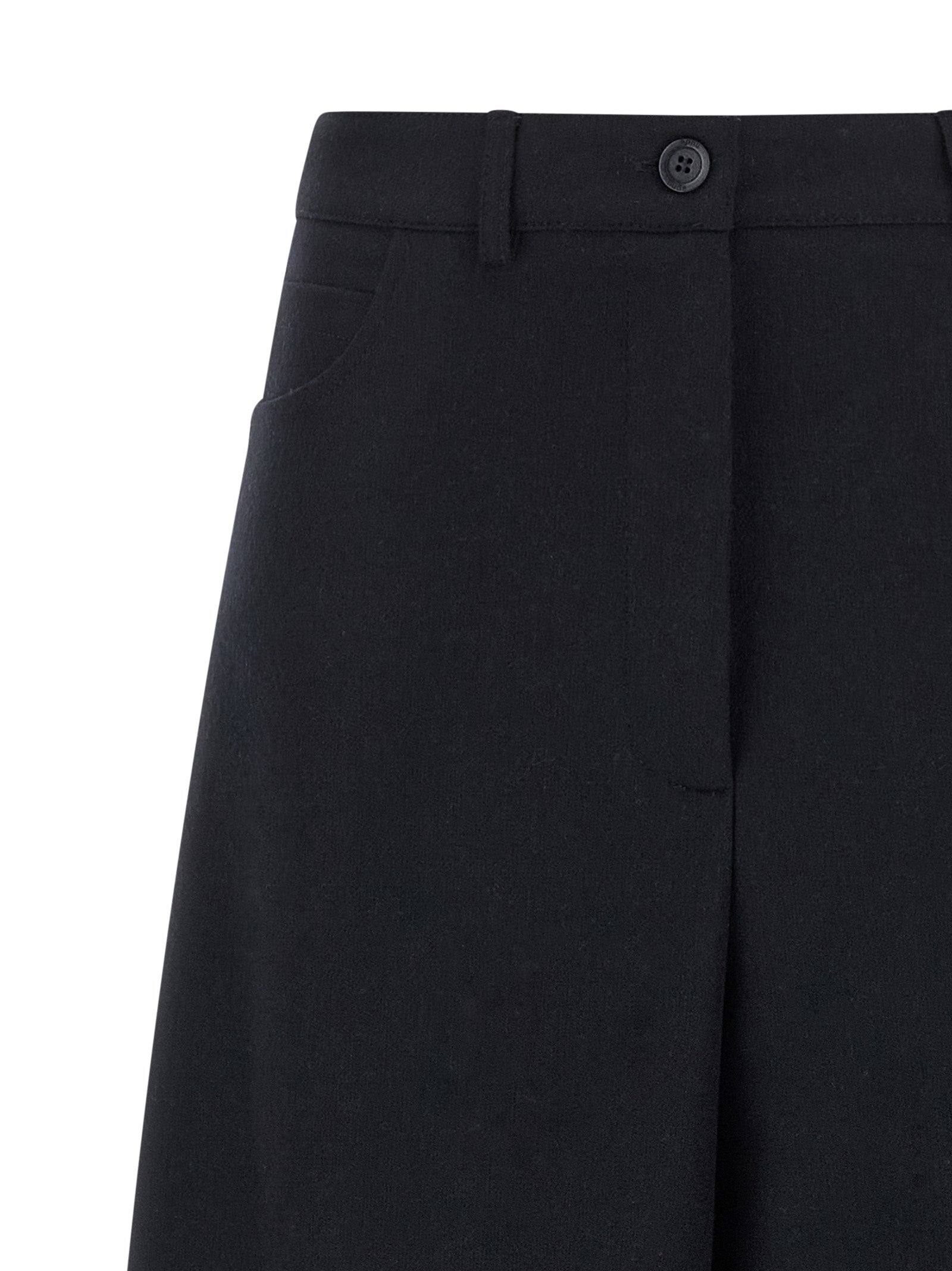 NUDE Schwarze Woll-Freizeithose