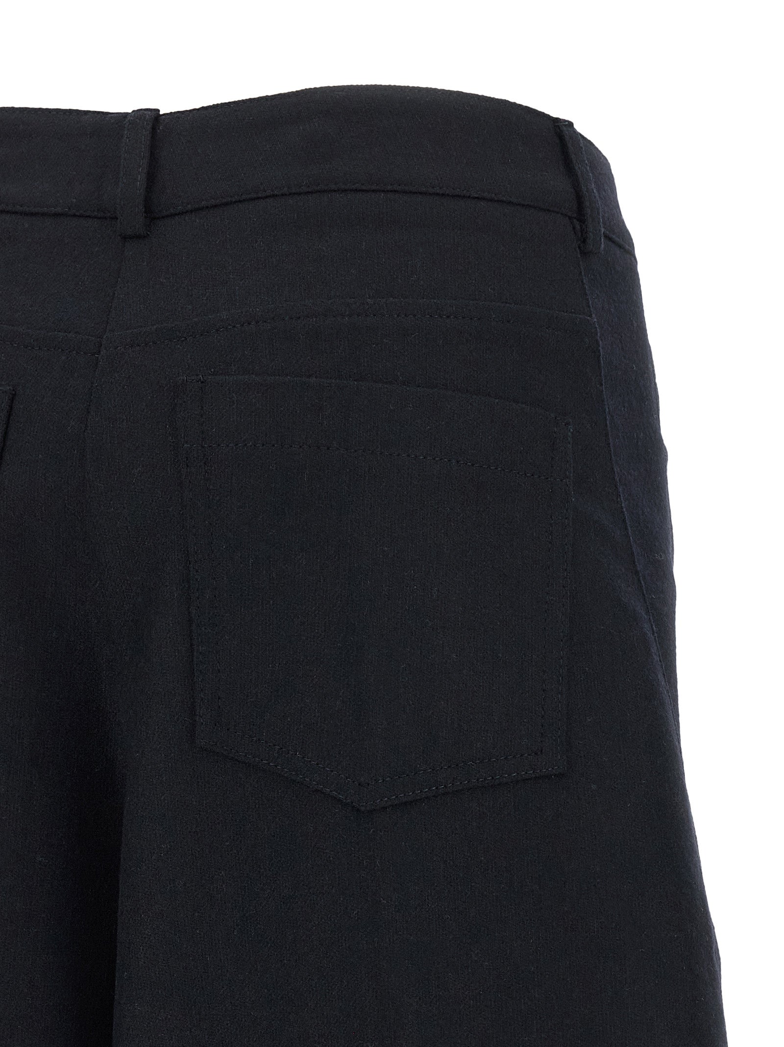 NUDE Schwarze Woll-Freizeithose