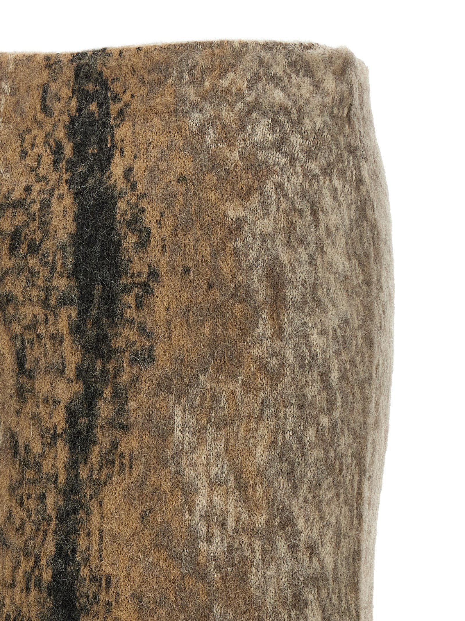 NUDE Brauner Woll-Midirock