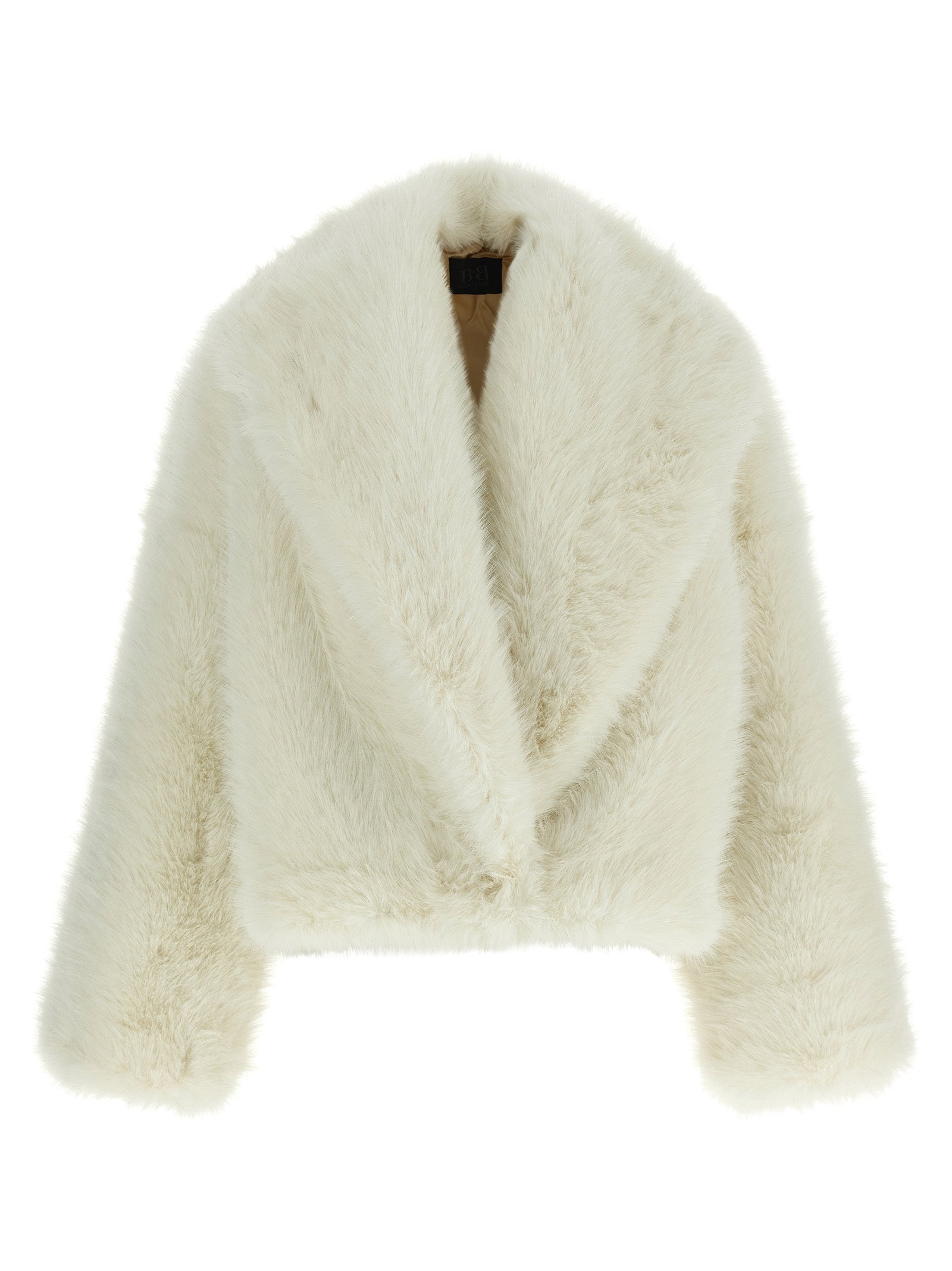B&B COUTURE Weiße Bikerjacke aus Polyester