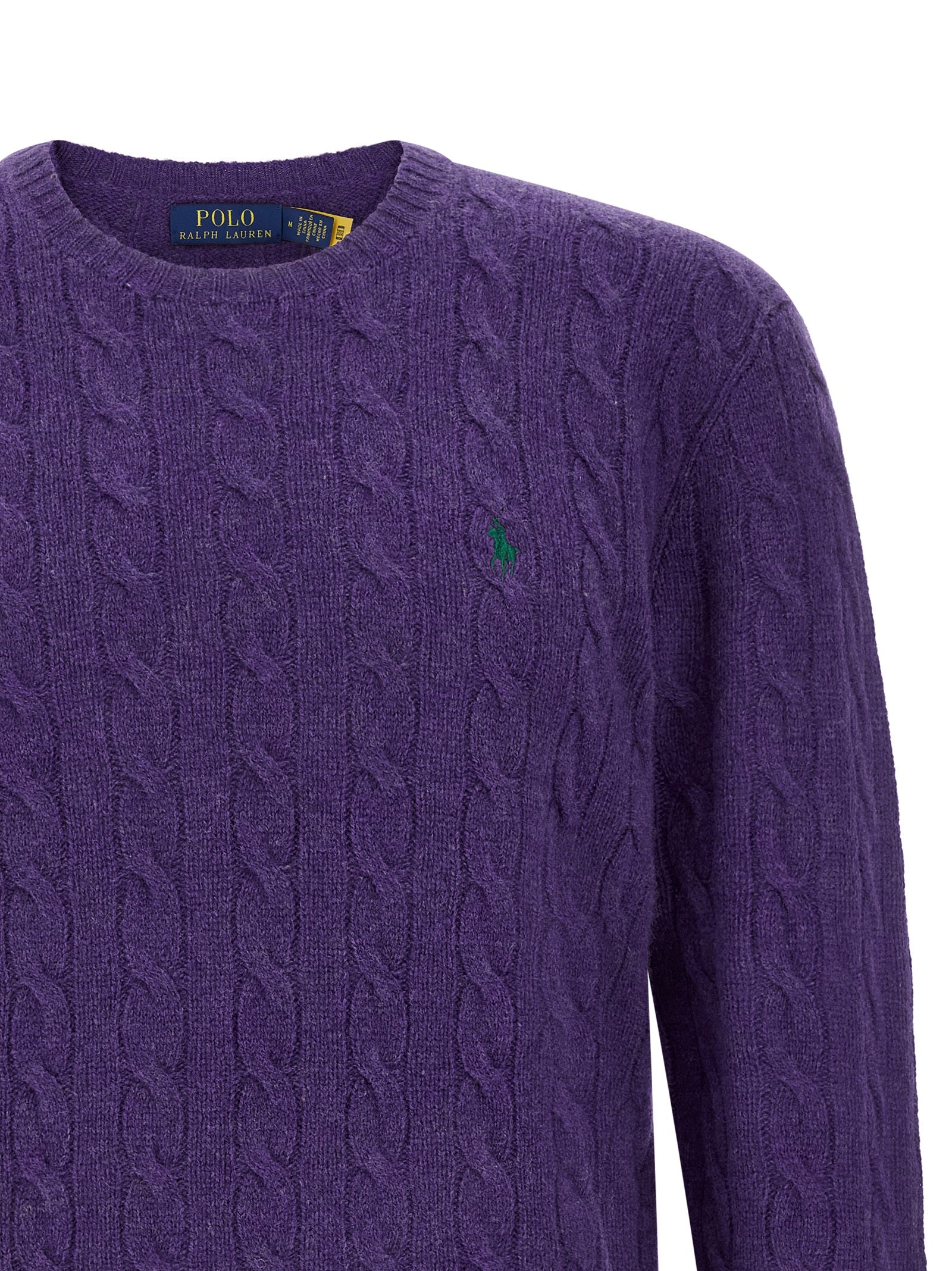 Polo Ralph Lauren Lila Wollstrickjacke