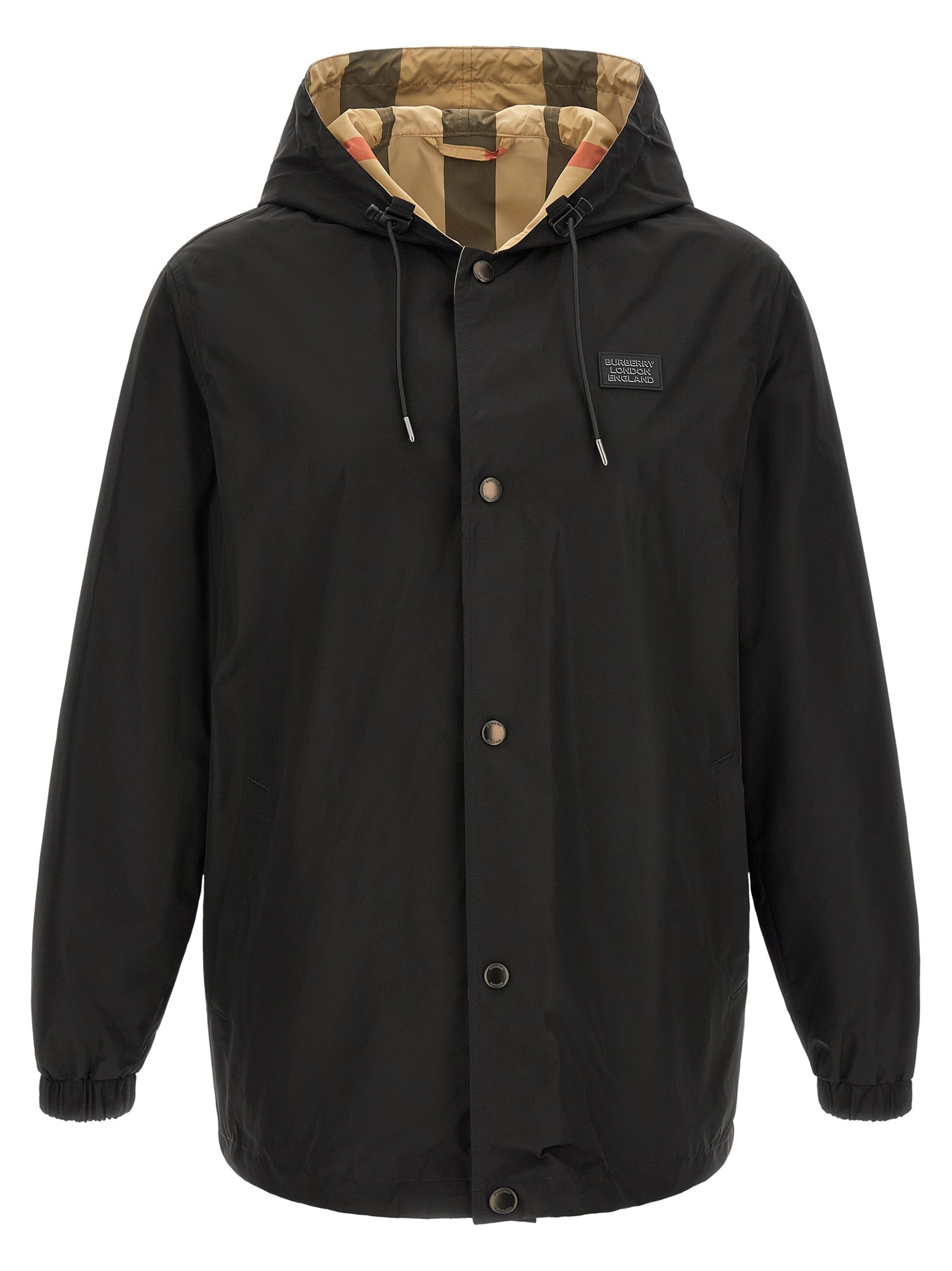 Burberry Schwarzer Polyester-Mantel
