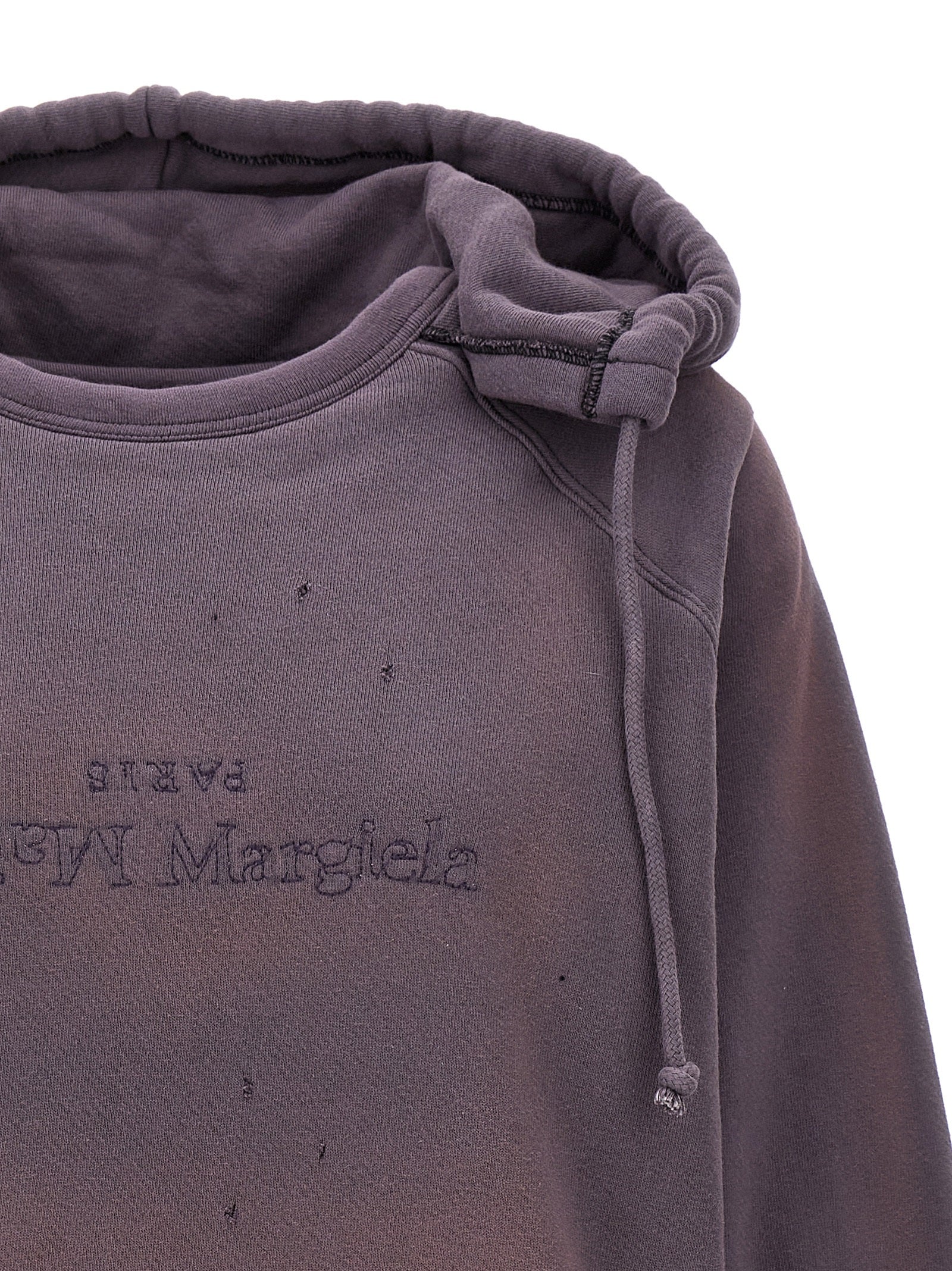 Maison Margiela Lila Kapuzenpullover aus Baumwolle
