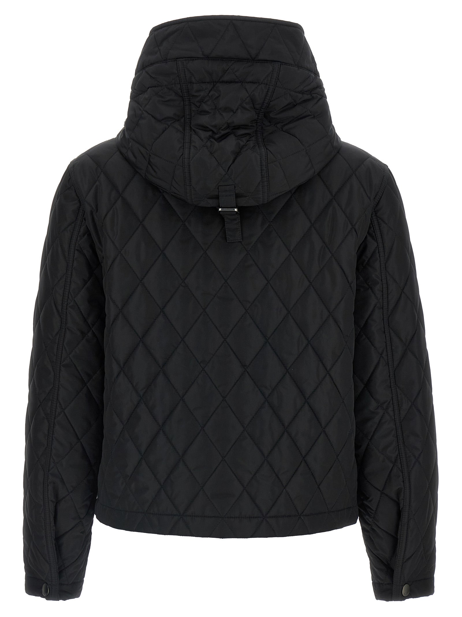 Burberry Schwarze Polyamid-Jacke in voller Länge
