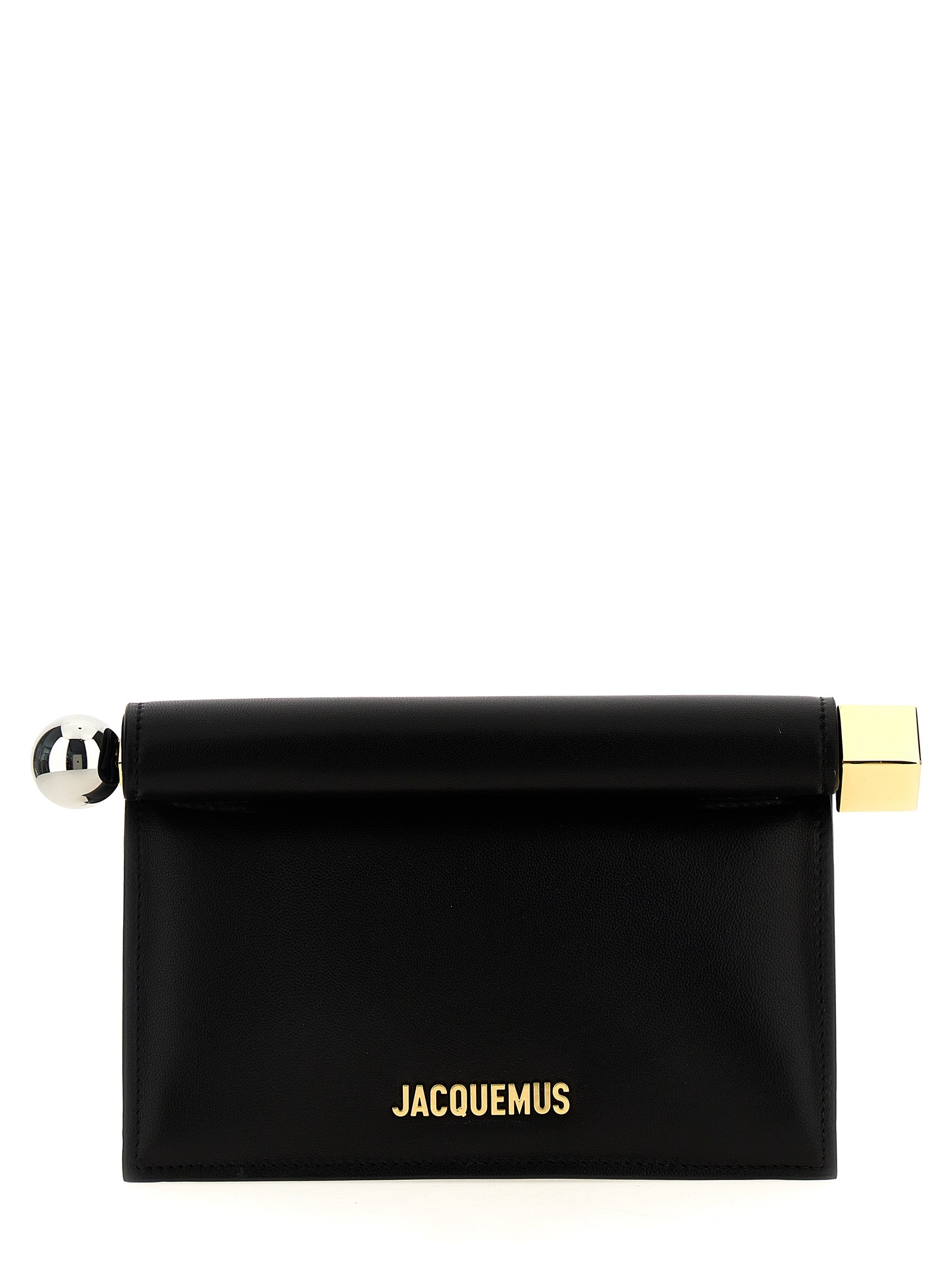 Jacquemus Schwarze Lammleder-Clutch