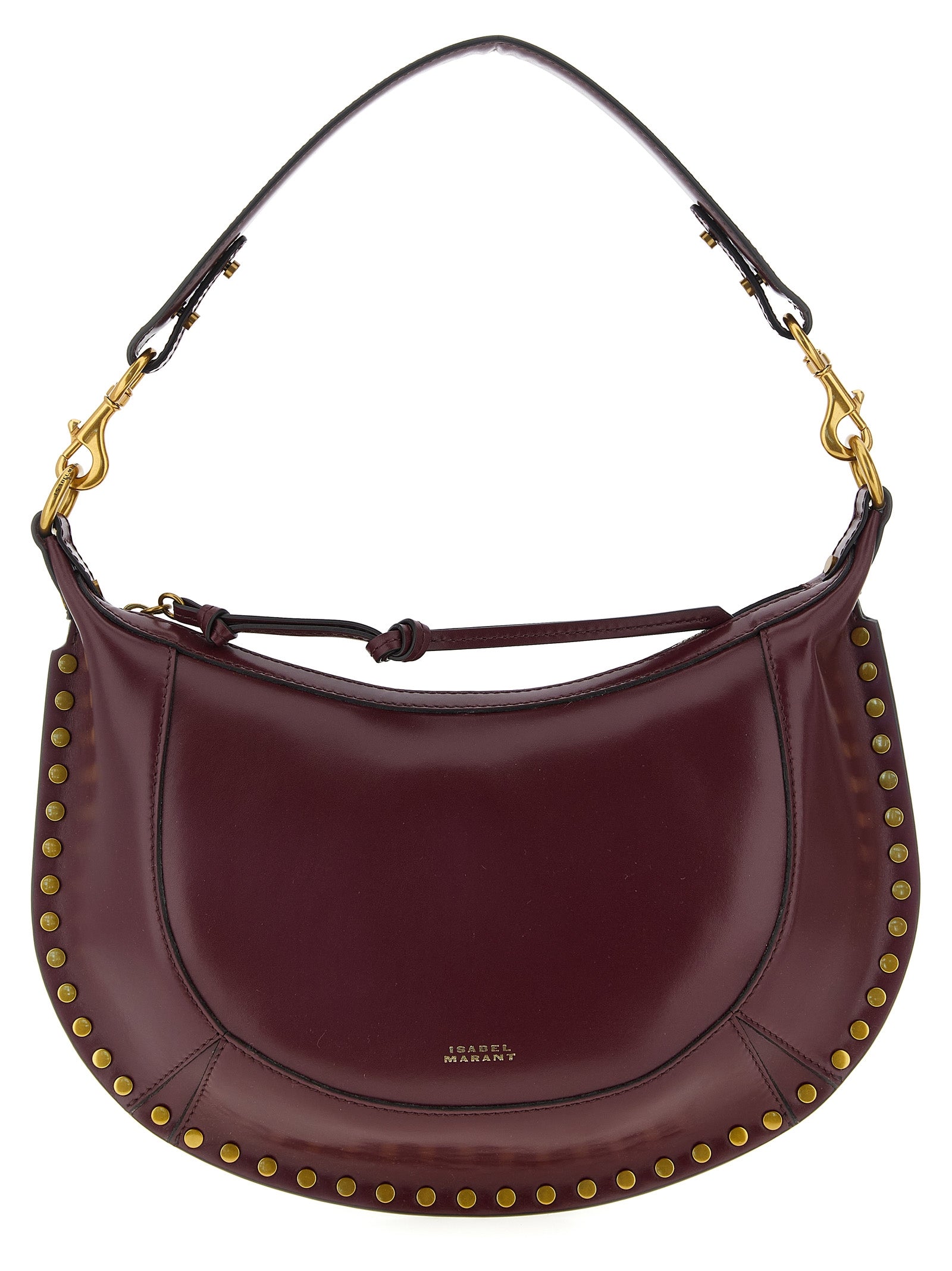 Isabel Marant Schultertasche aus bordeauxrotem Kalbsleder