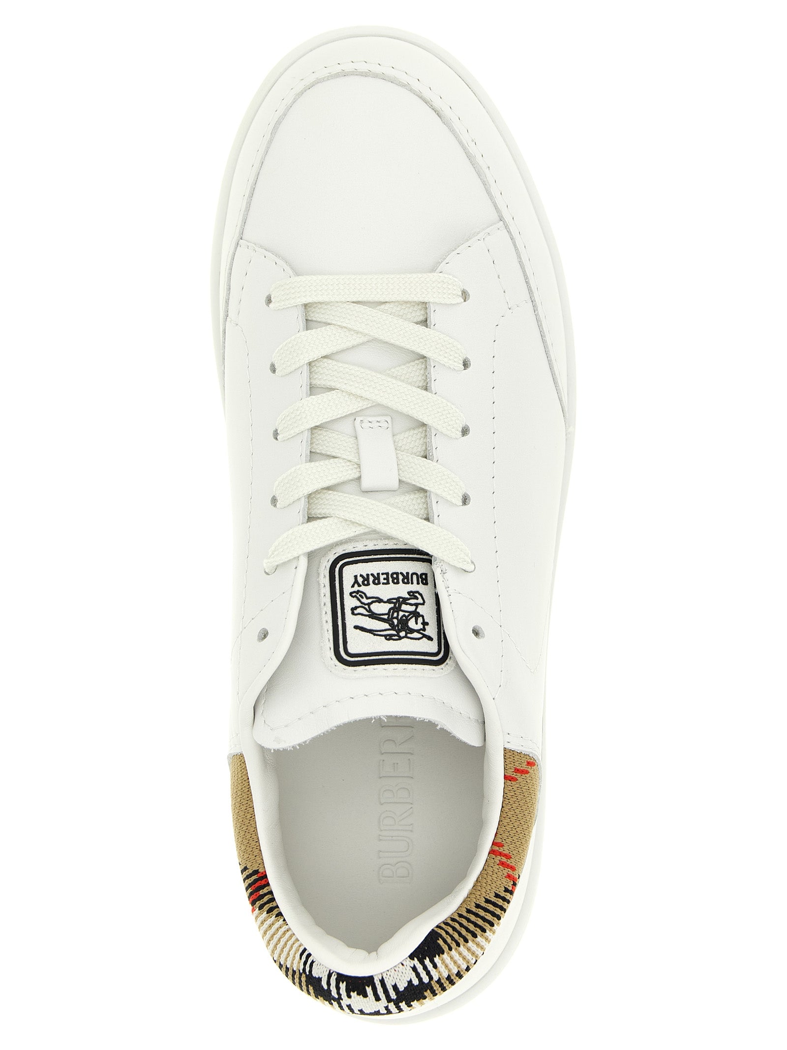 Burberry Mehrfarbige Low-Top-Sneaker aus Rindsleder
