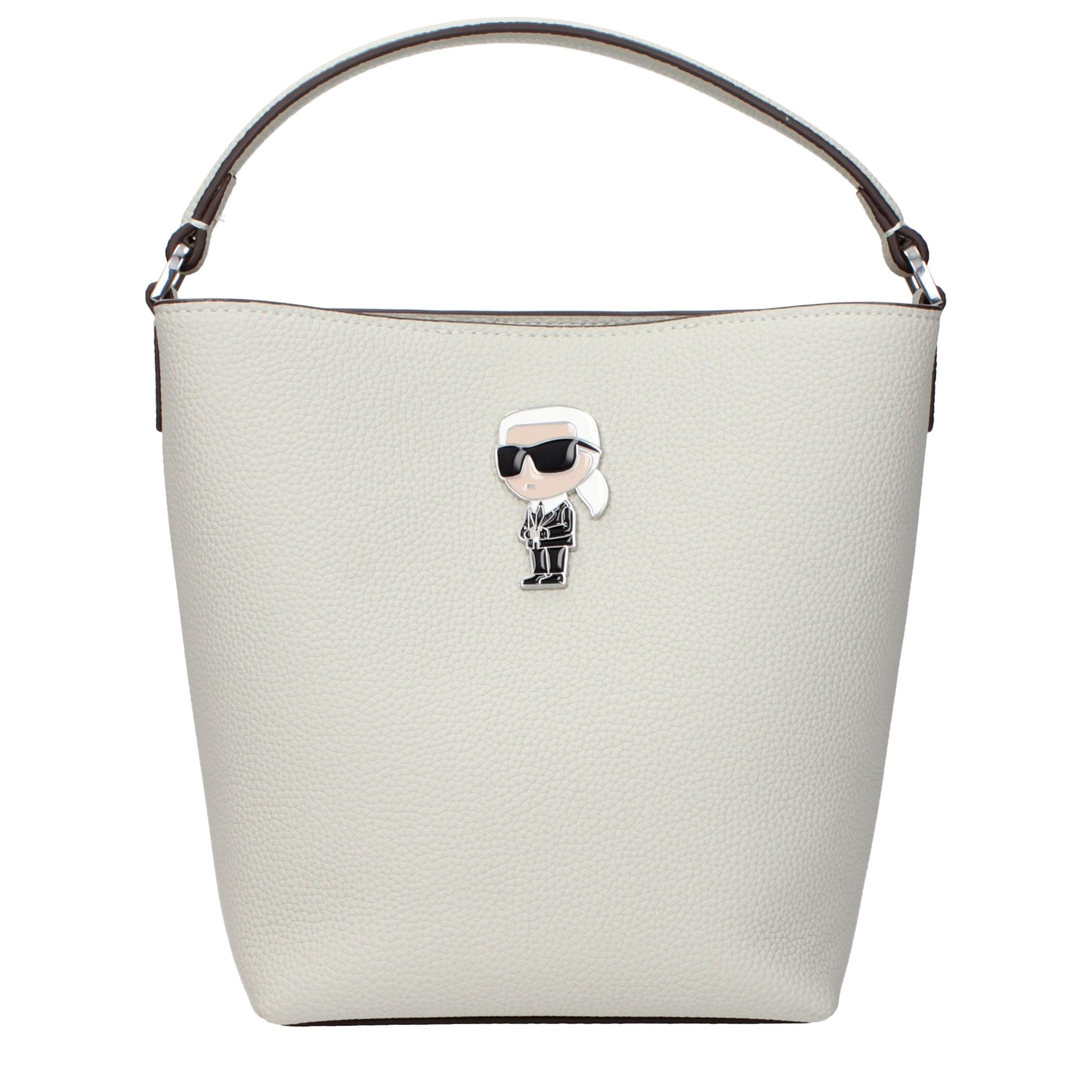Karl Lagerfeld Graue Lederhandtasche