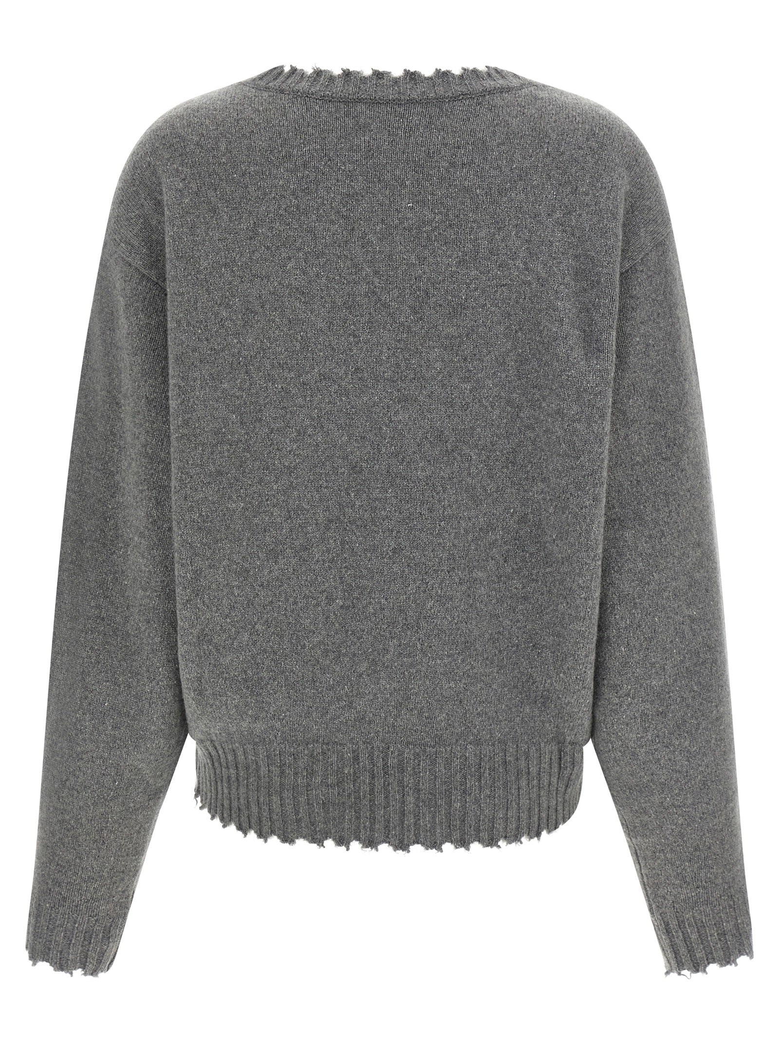 NUDE Grauer Kaschmir-Strickjacke