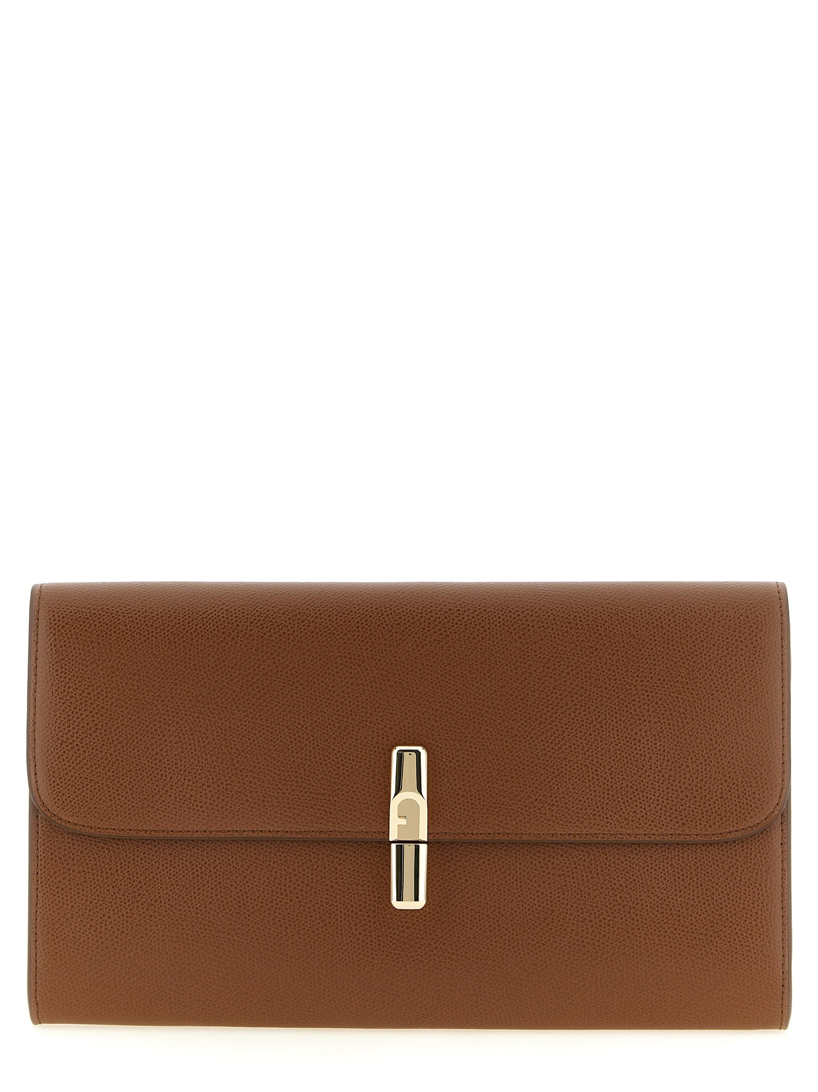 Furla Braune Kalbsleder-Clutch