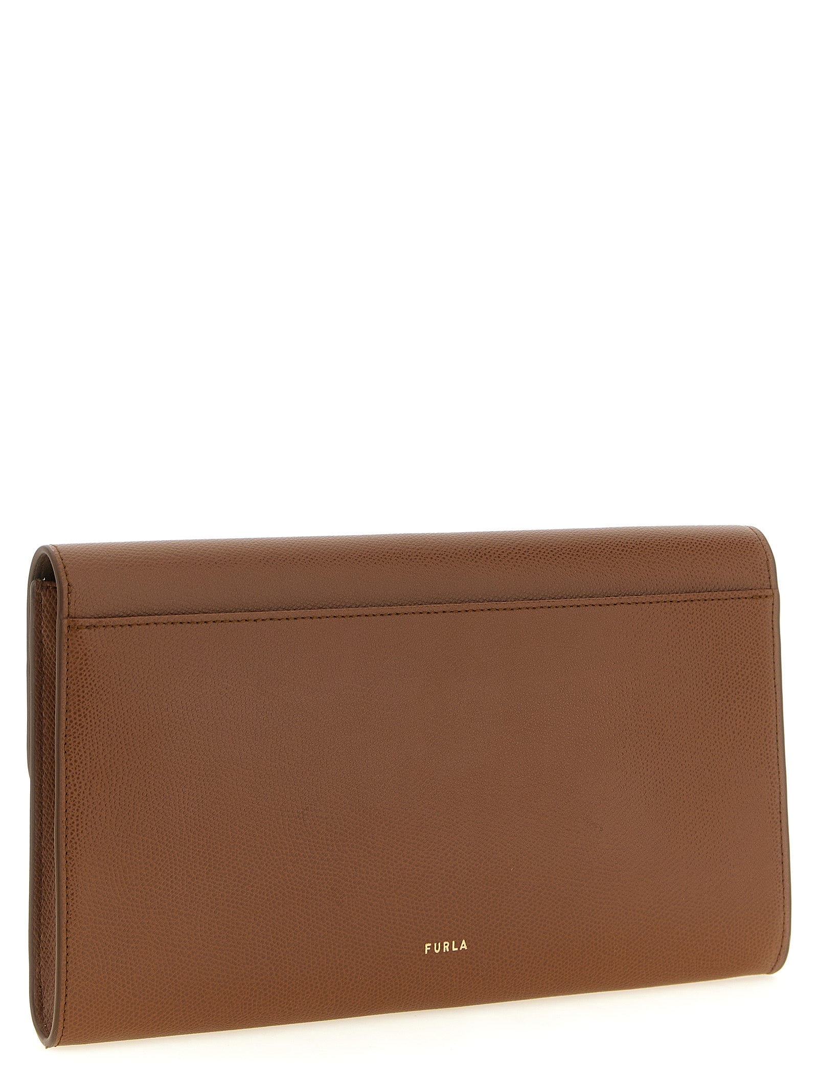 Furla Braune Kalbsleder-Clutch