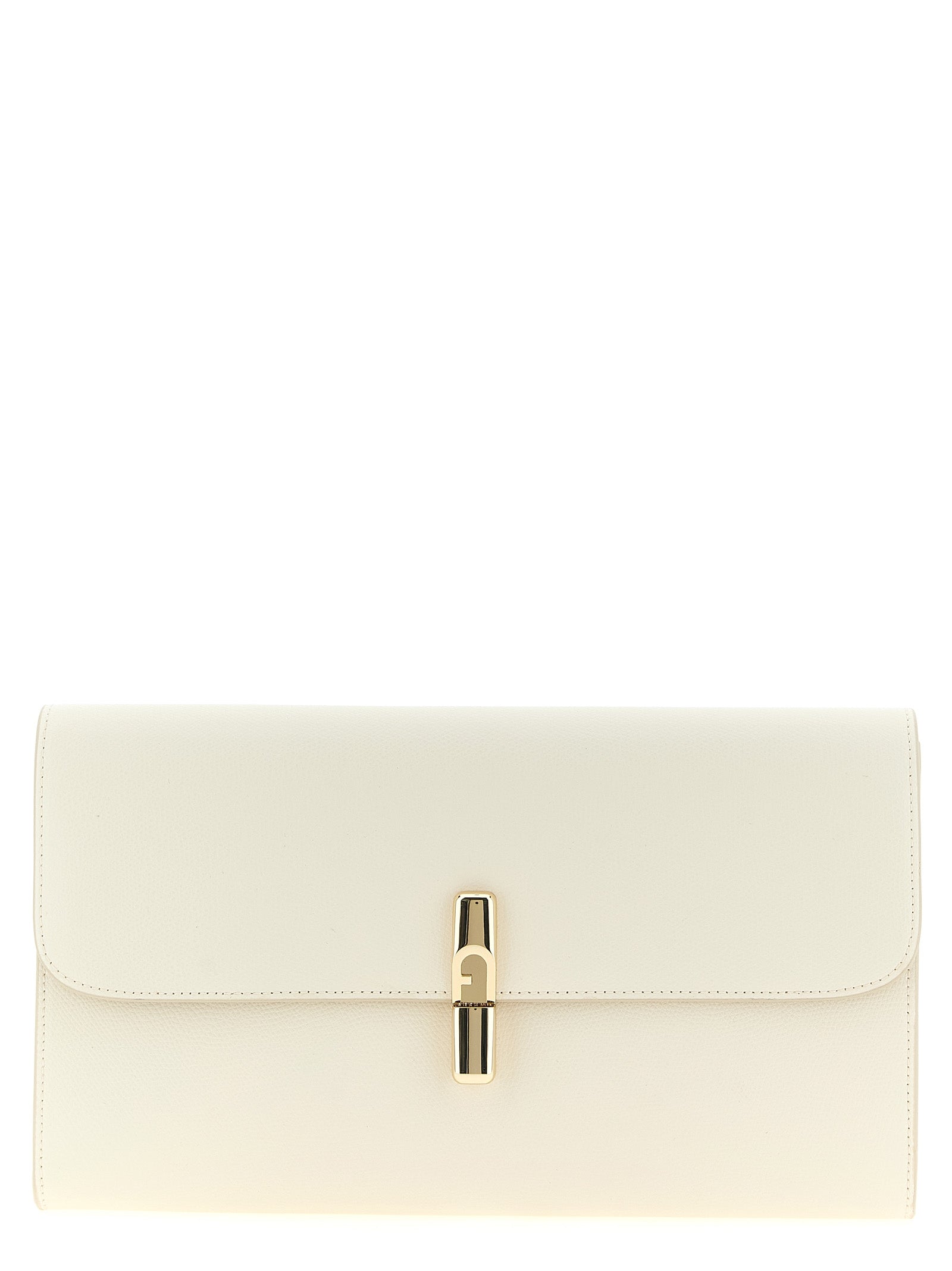Furla Weiße Clutch aus Kalbsleder