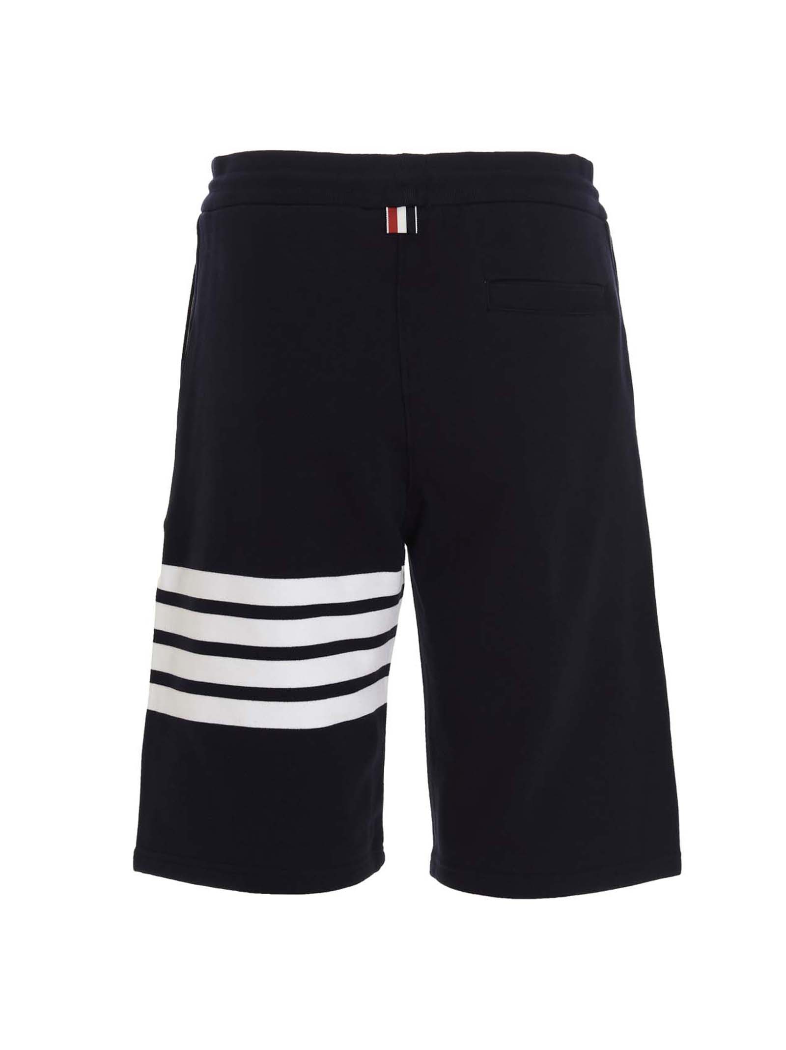 Thom Browne Blaue Baumwoll-Bermudashorts
