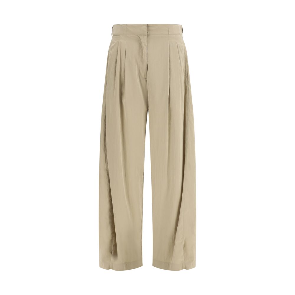 The Row Beige Seidenhose