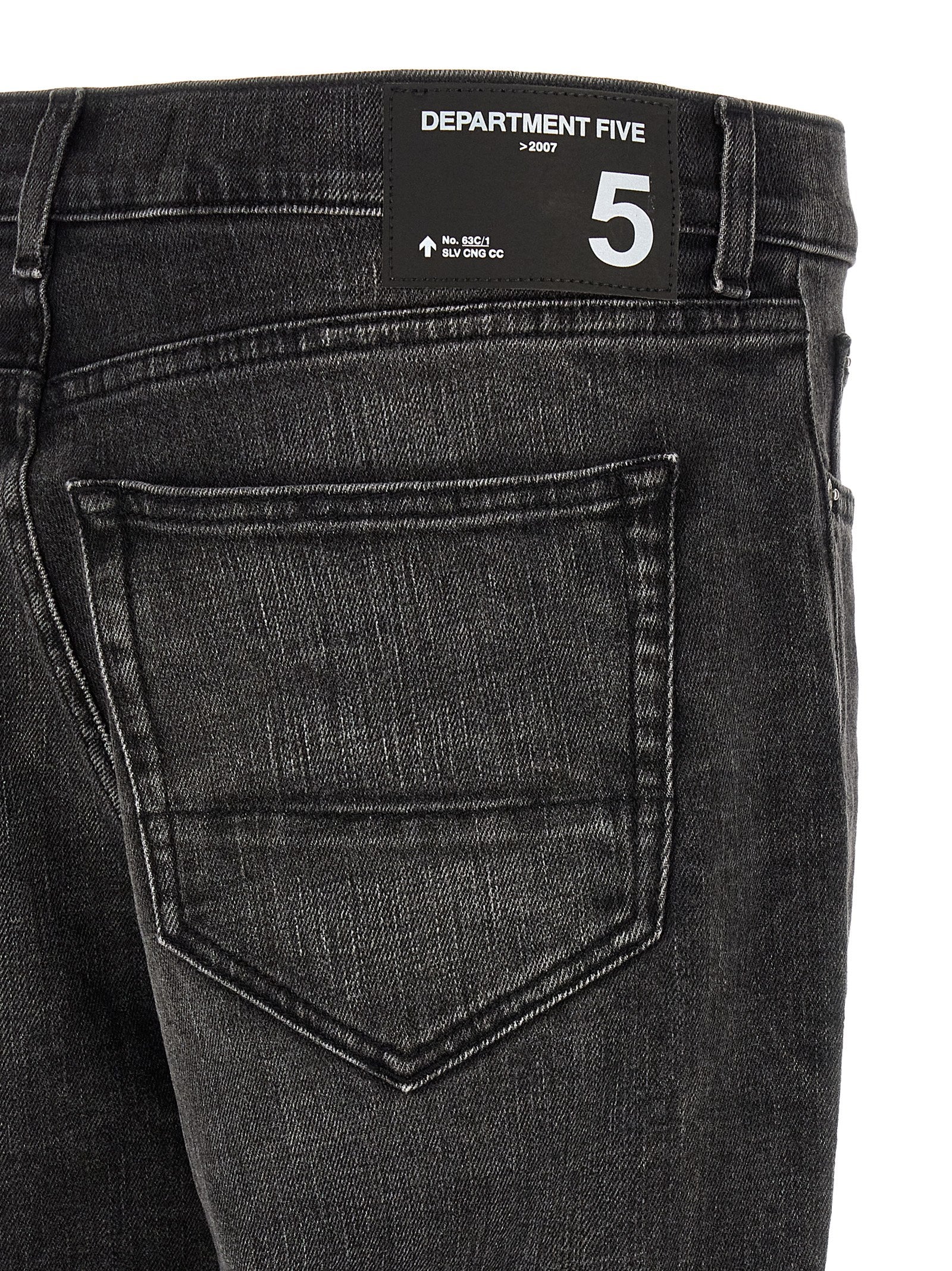 Department 5 Schwarze Cropped Jeans aus Baumwolle