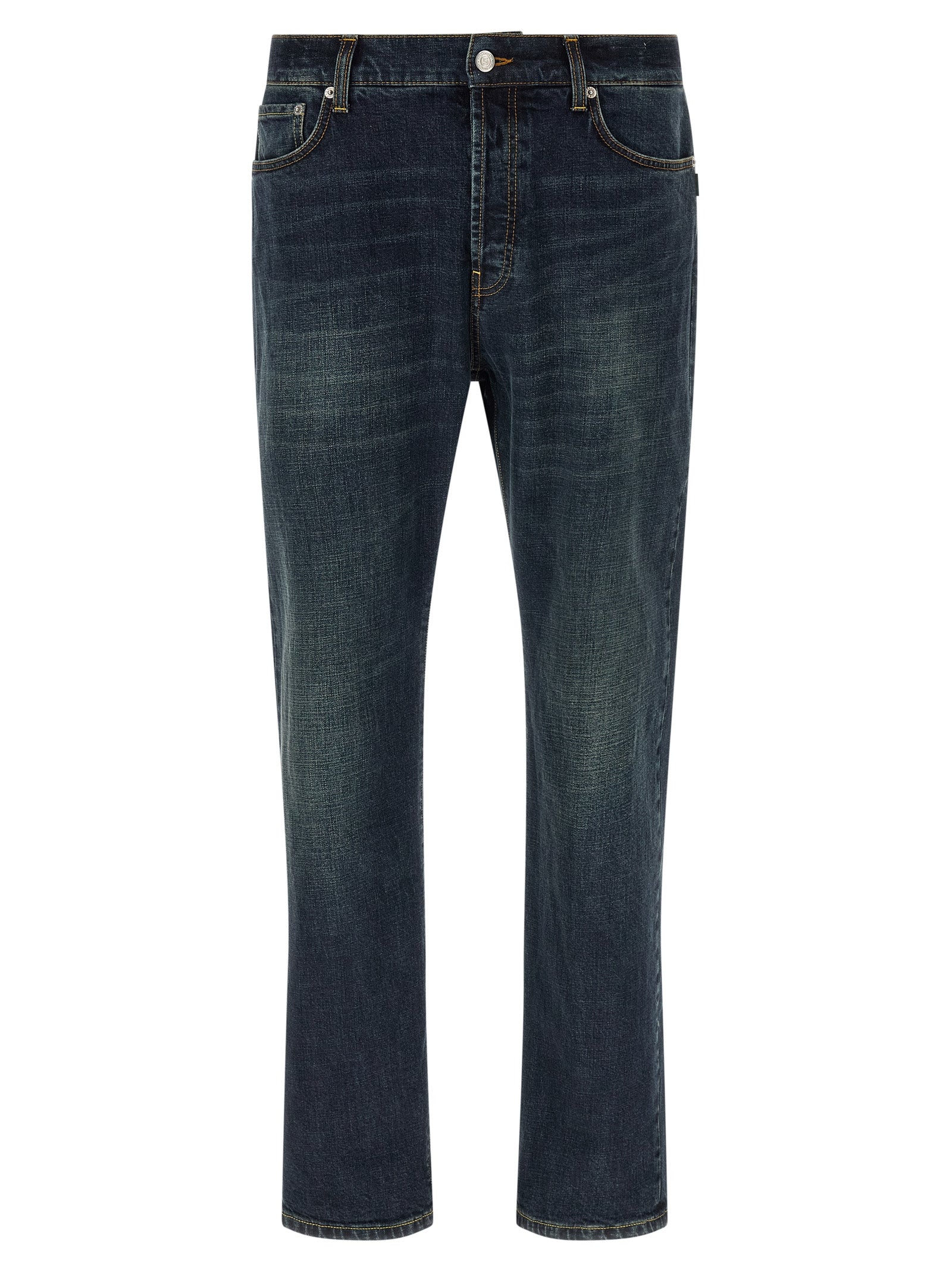 Department 5 Blaue Jeans aus Baumwolle im geraden Schnitt