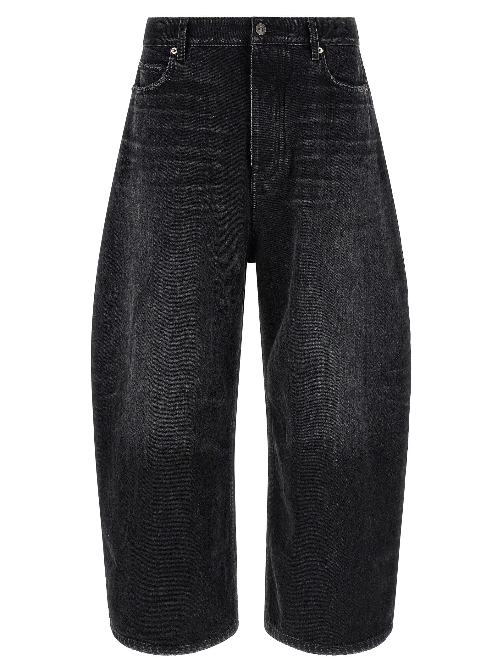 Balenciaga Schwarze Cropped Jeans aus Baumwolle