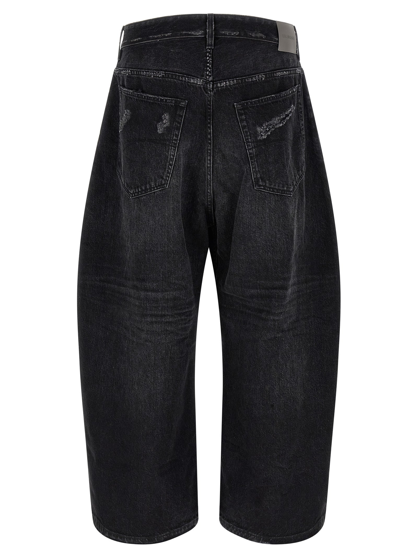 Balenciaga Schwarze Cropped Jeans aus Baumwolle