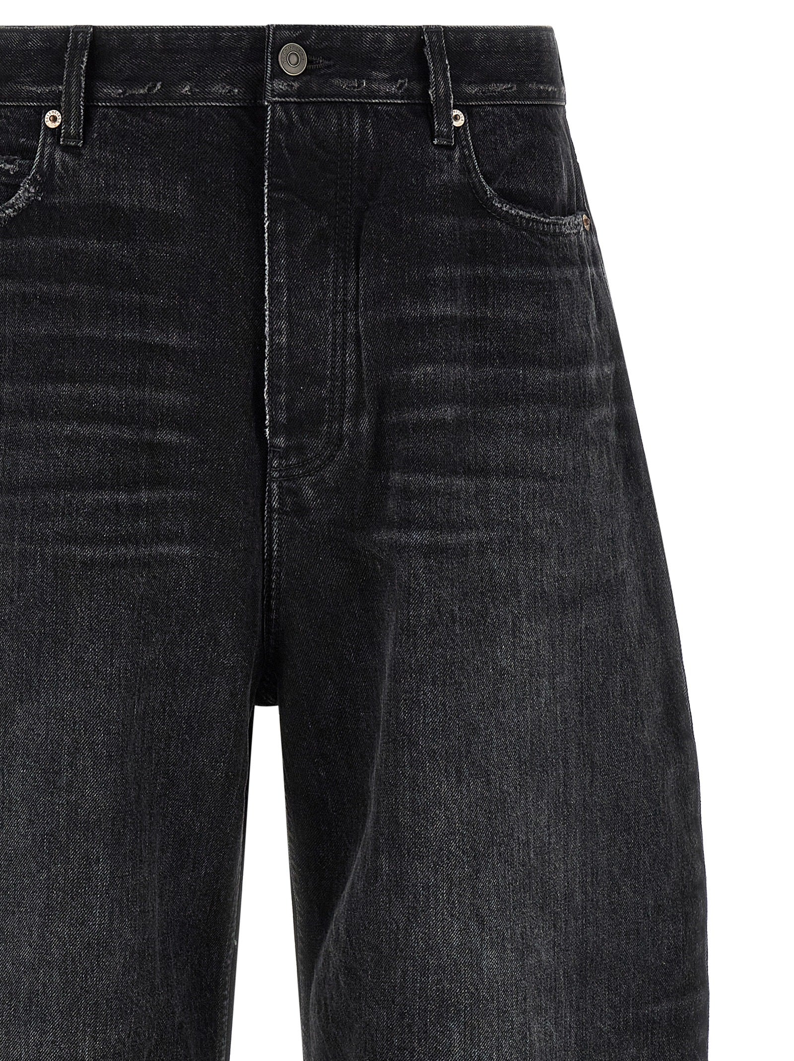 Balenciaga Schwarze Cropped Jeans aus Baumwolle
