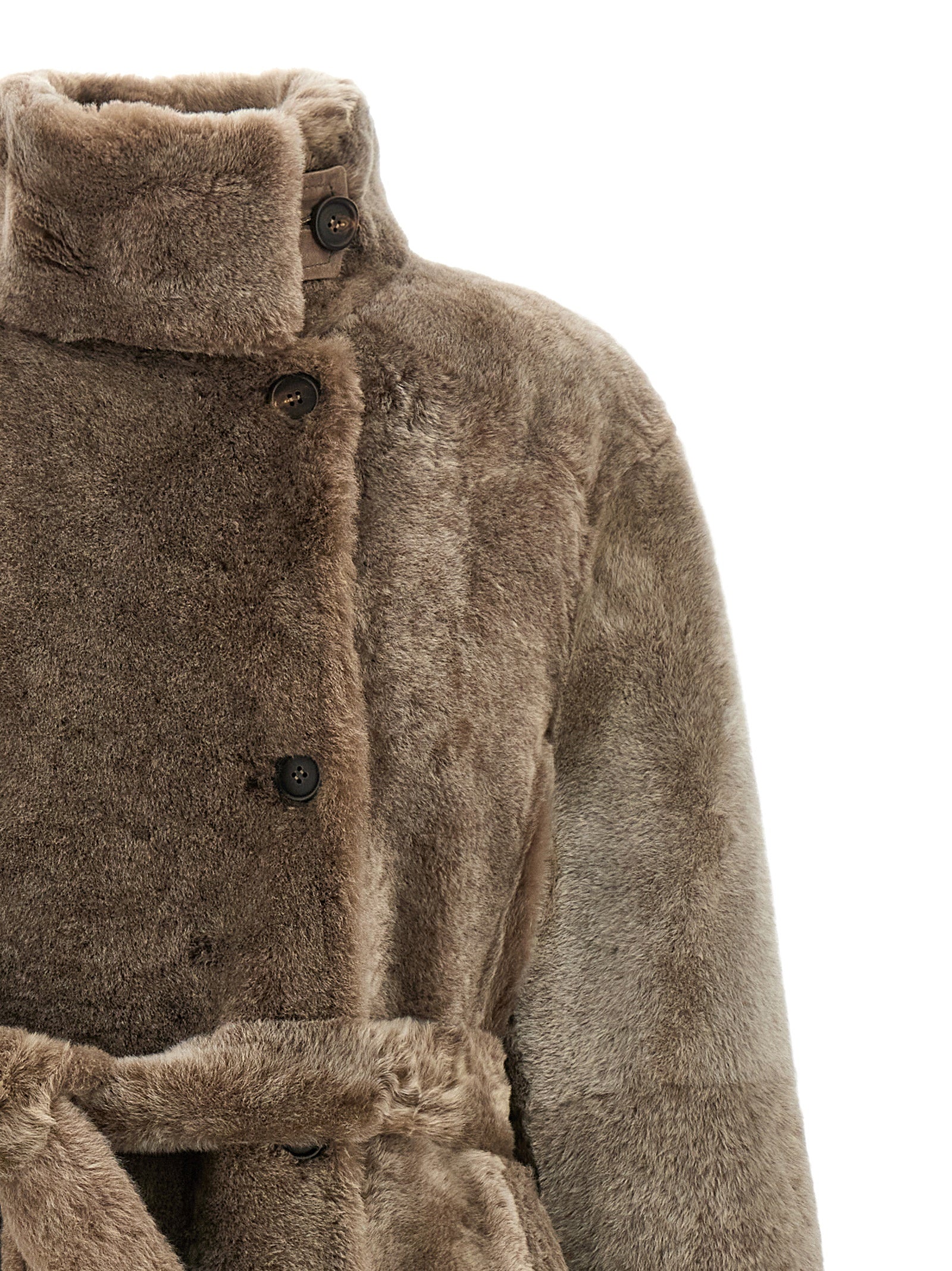Brunello Cucinelli Brauner Lammleder-Mantel