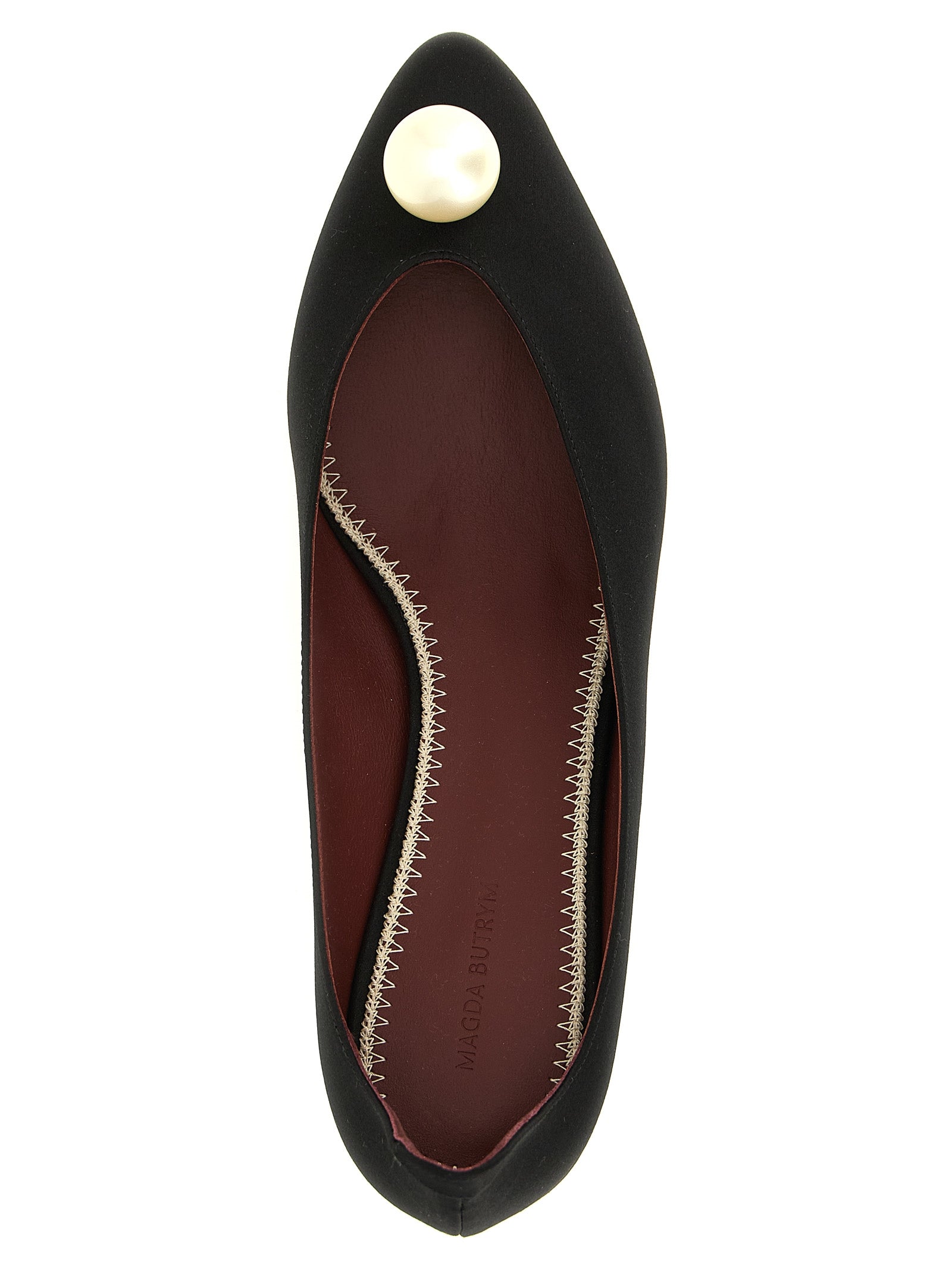 Magda Butrym Schwarze Pumps mit mittelhohem Absatz aus Viskose