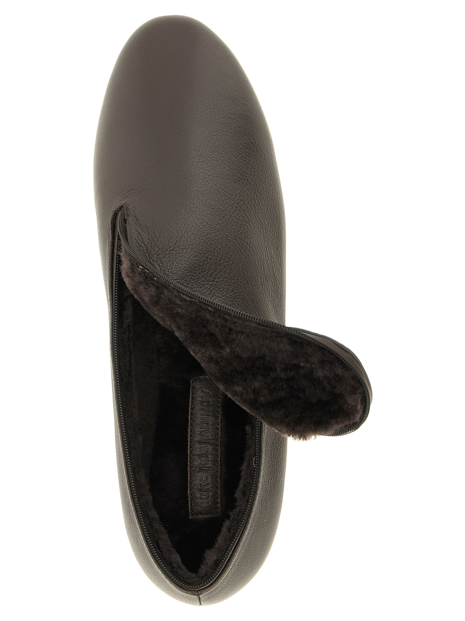 Kiko Kostadinov Schwarze Leder Loafer zum Hineinschlüpfen