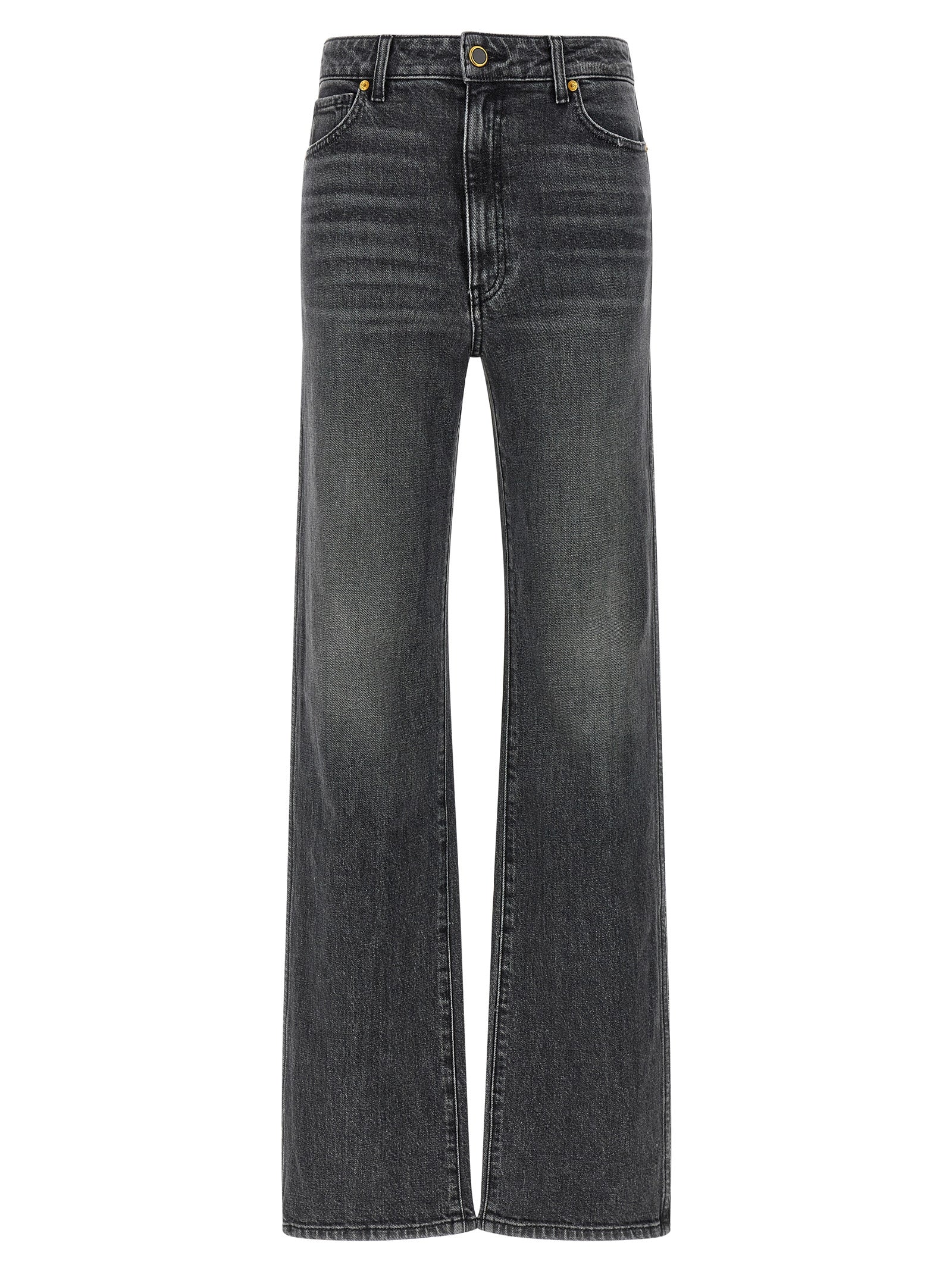 Khaite Graue Jeans aus Baumwolle im geraden Schnitt