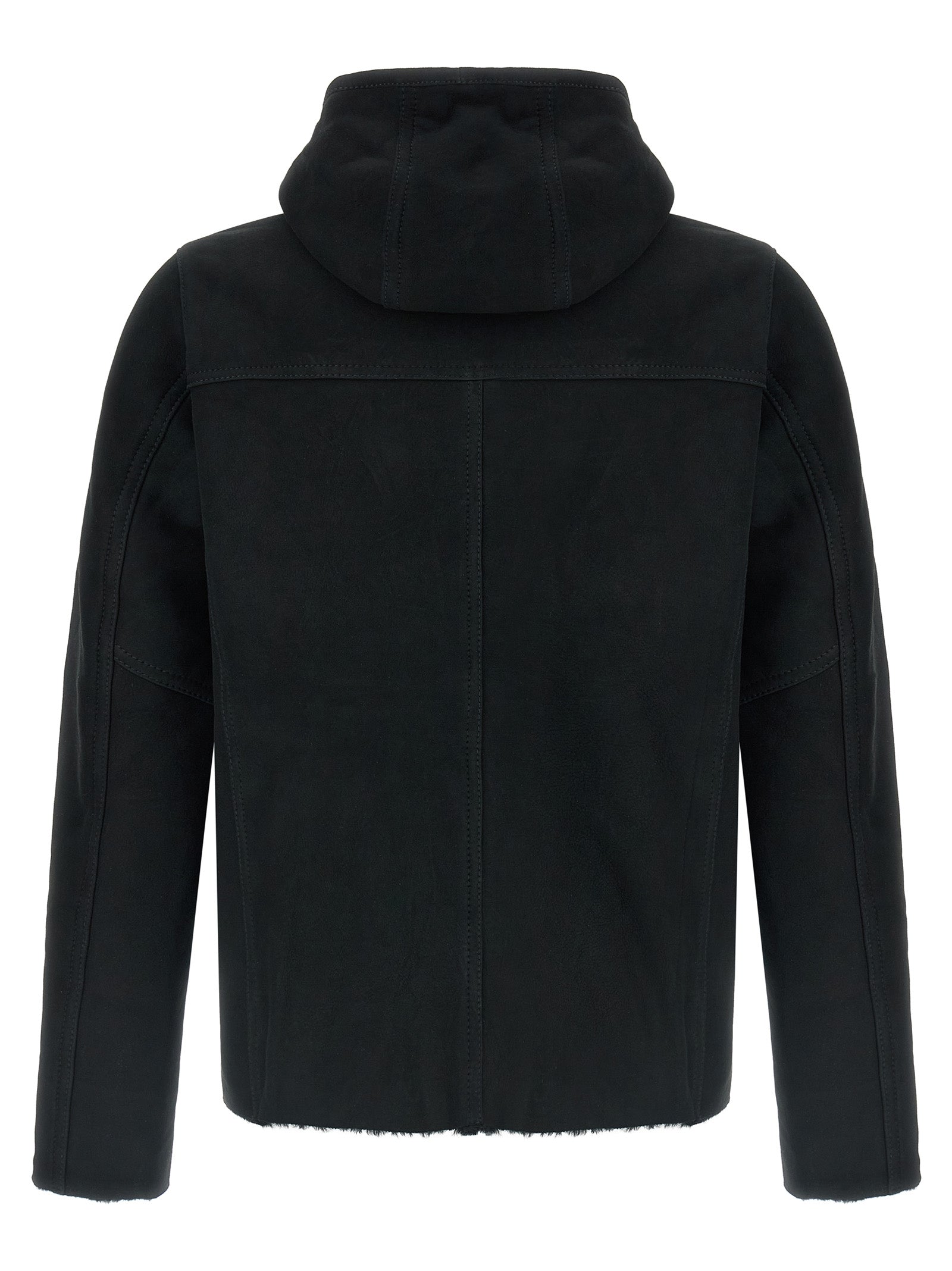 GIORGIO BRATO Schwarzes Lammleder-Sweatshirt