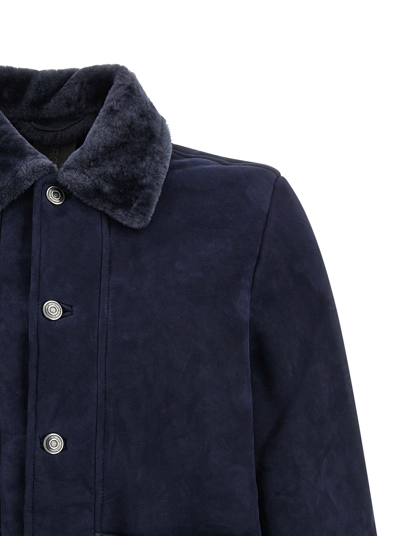 GIORGIO BRATO Blaue Lederjacke