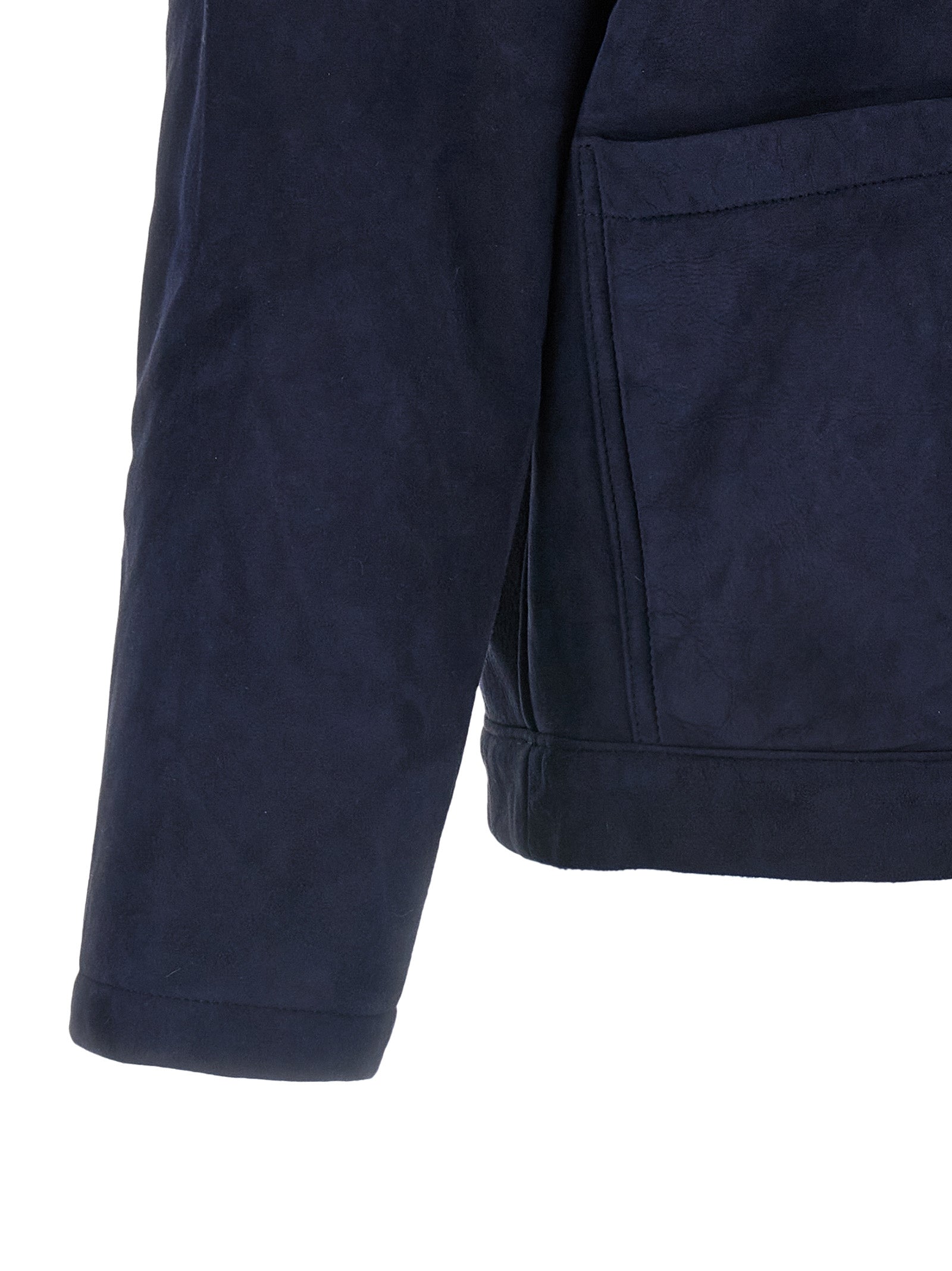 GIORGIO BRATO Blaue Lederjacke