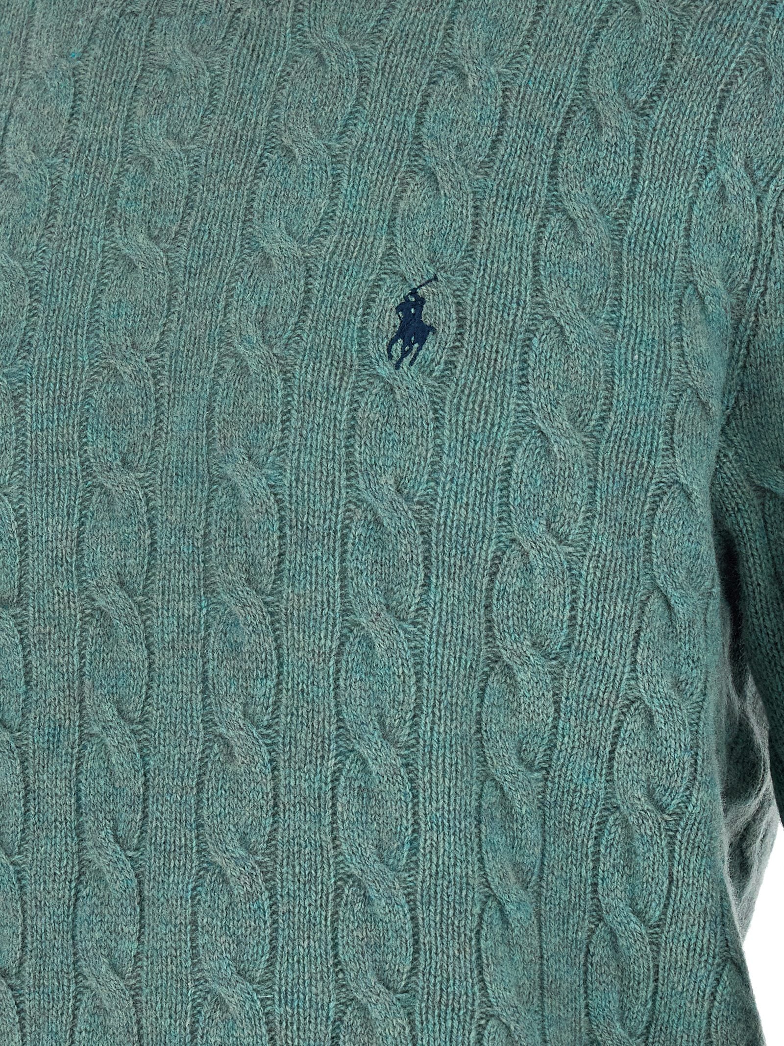 Polo Ralph Lauren Zweifarbige Wollstrickjacke