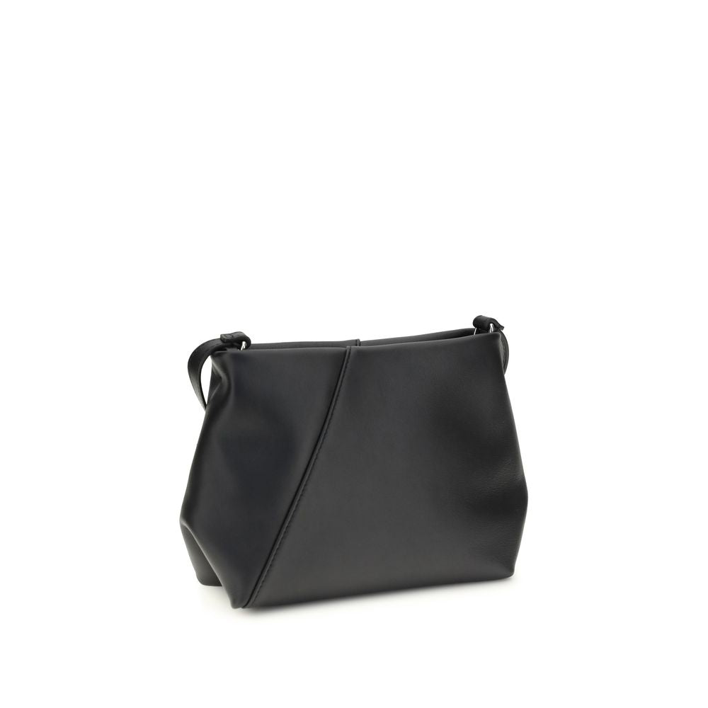 MM6 Schwarze Bos Taurus Kalbsleder Schultertasche