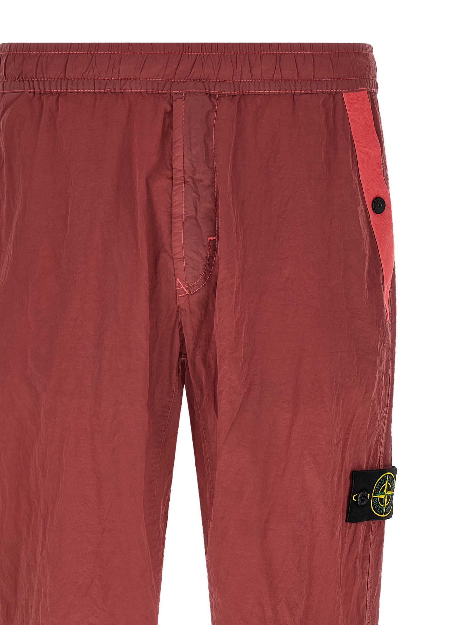 Stone Island Rote Jogginghose aus Polyamid (Trainingshose)