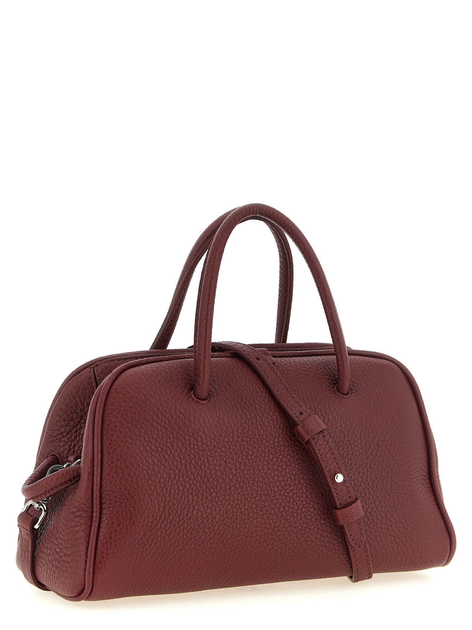 Jacquemus Handtasche aus bordeauxrotem Kalbsleder