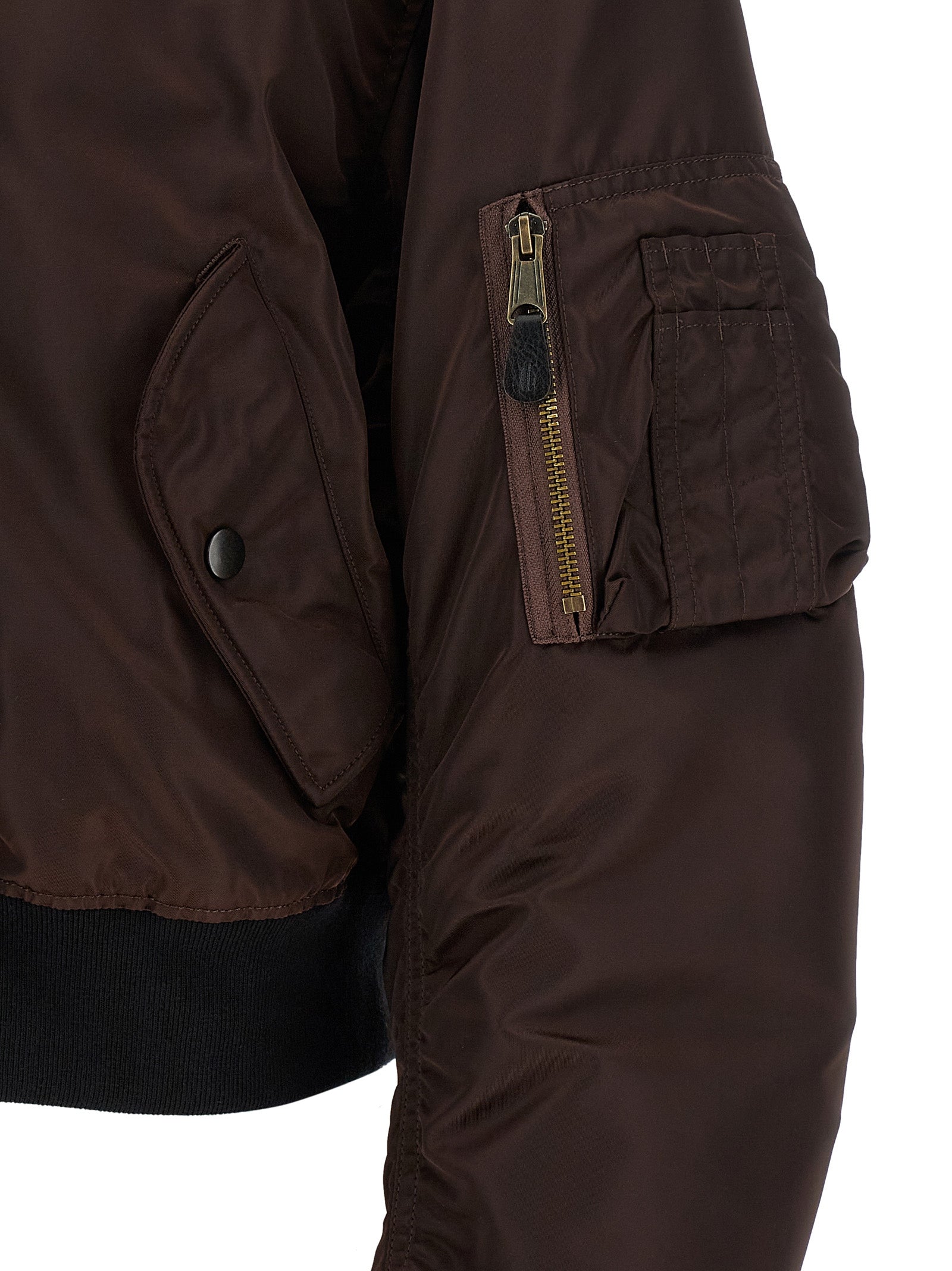 Maison Margiela Brauner Bomber aus Polyamid
