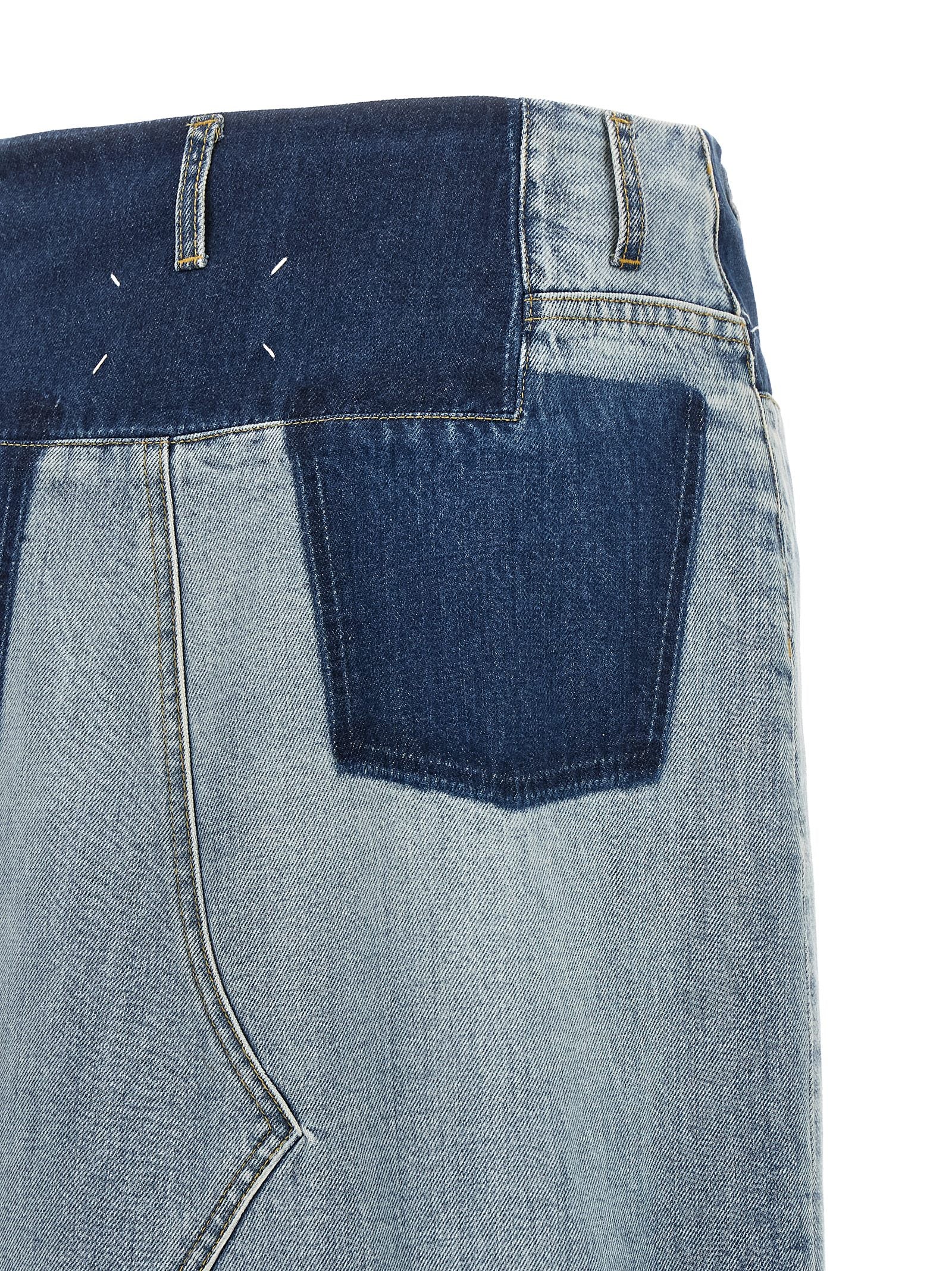Maison Margiela Blaue Baumwoll-Minirock