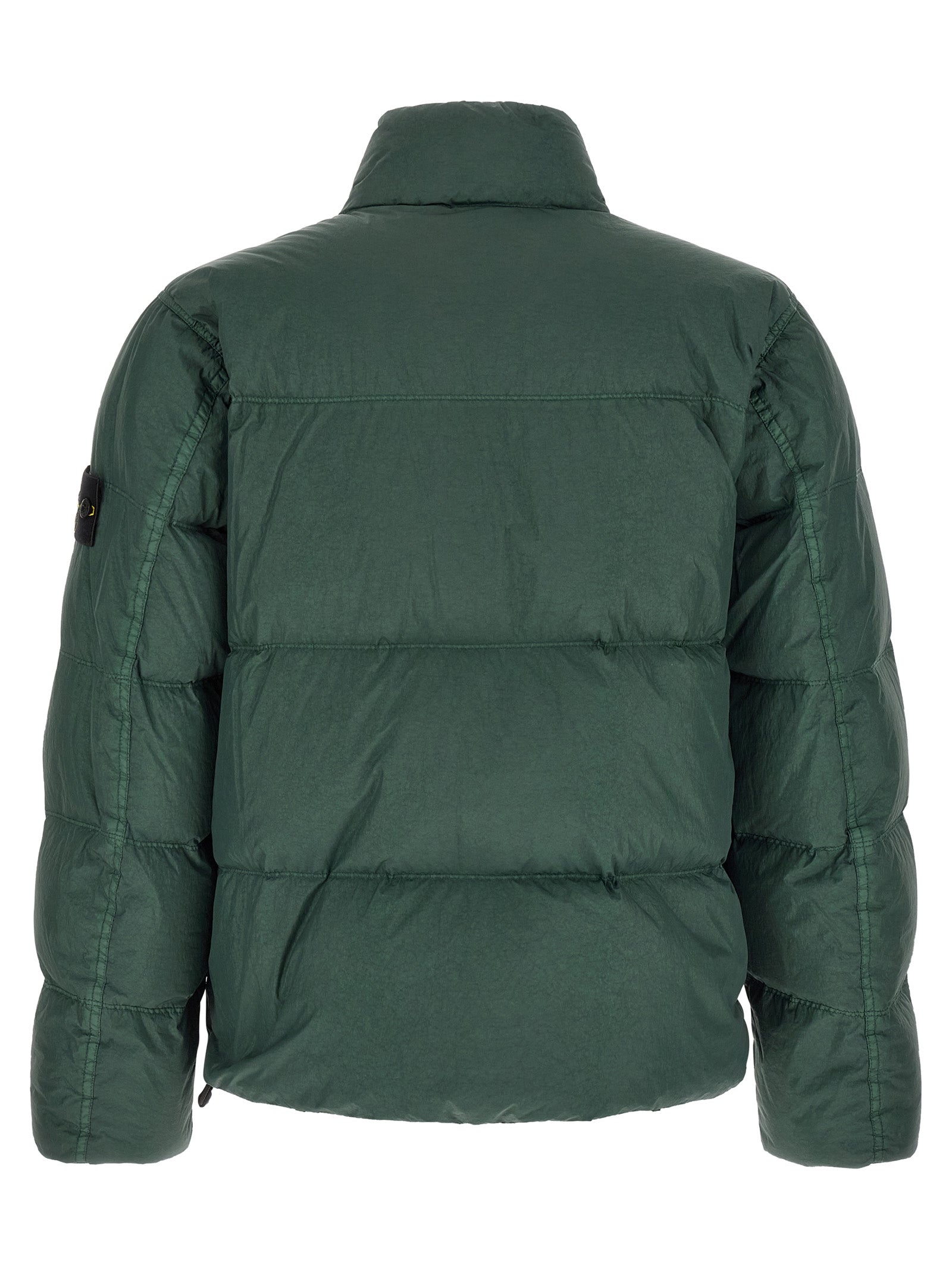 Stone Island Zweifarbige Polyamid-Steppjacke in voller Länge