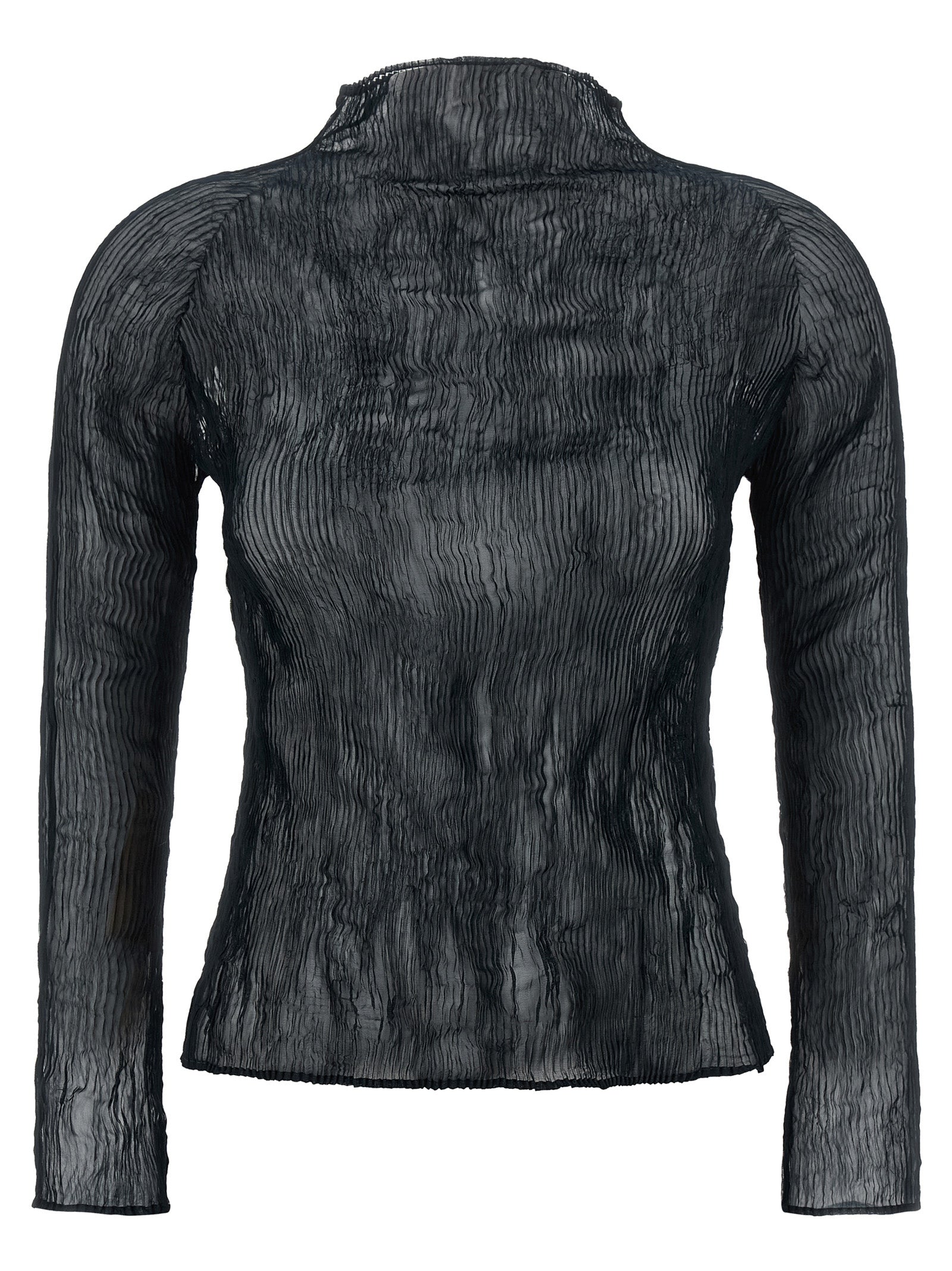 Issey Miyake Schwarzer Cardigan aus Polyester