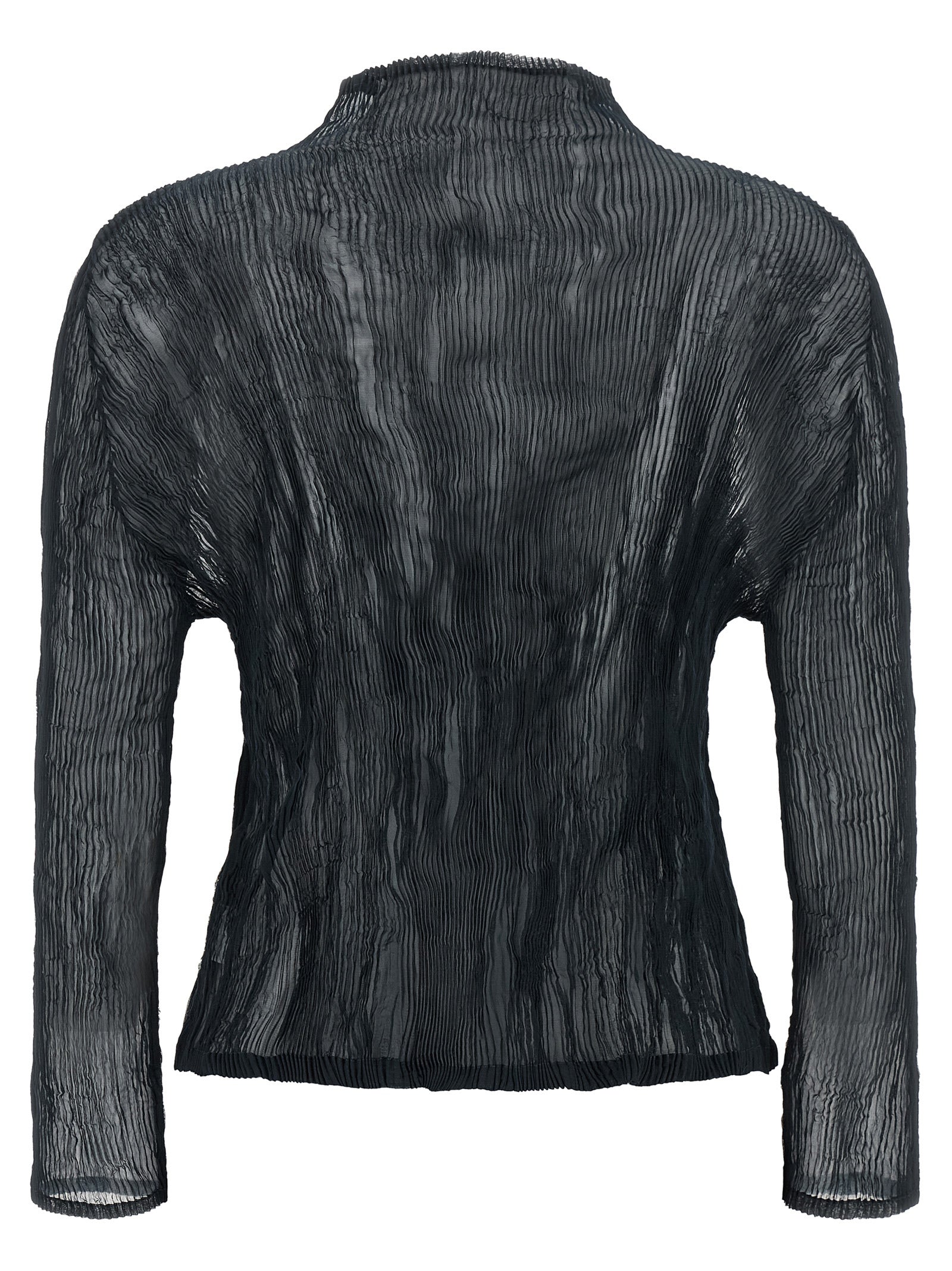 Issey Miyake Schwarzer Cardigan aus Polyester