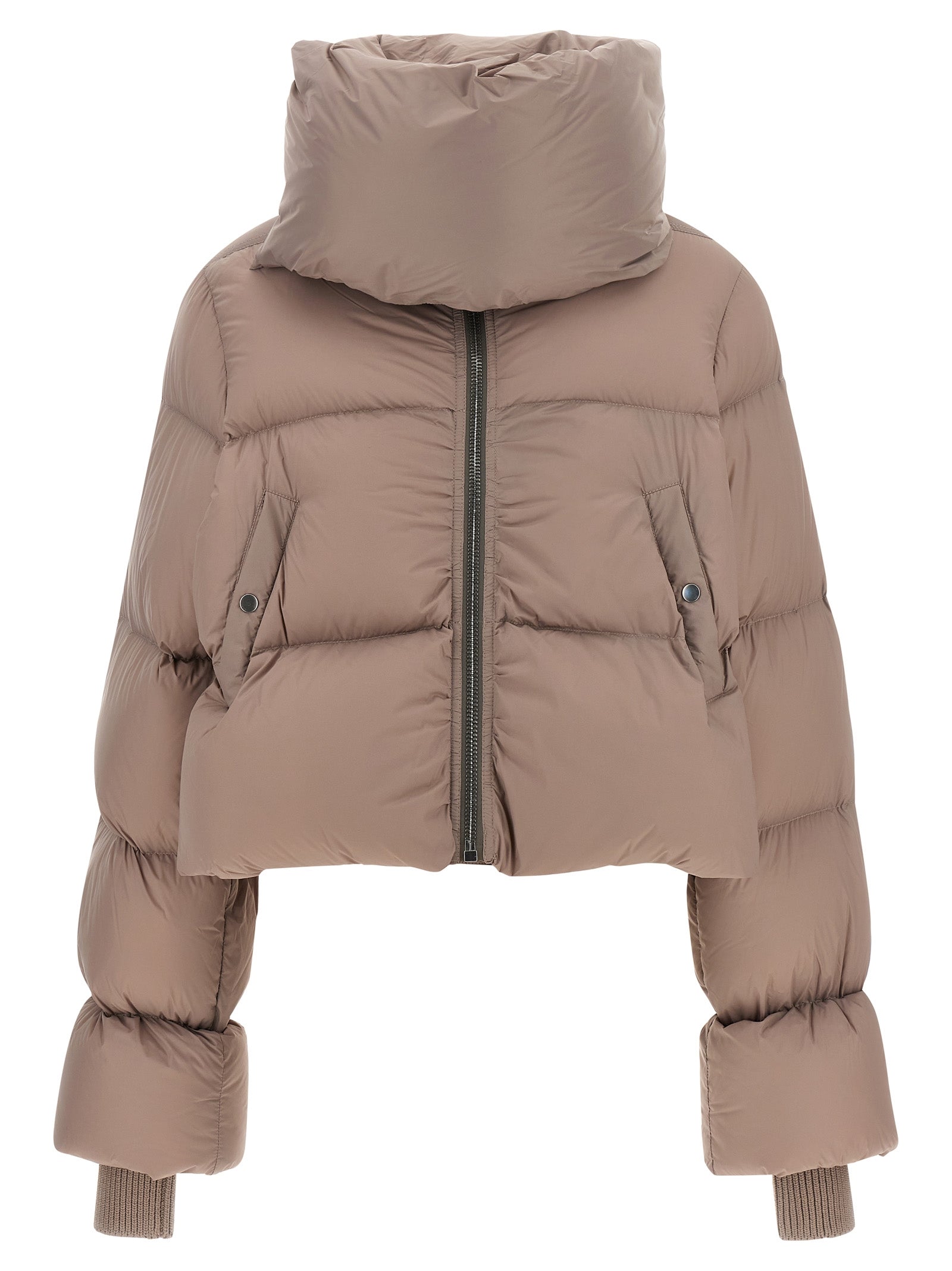 Rick Owens Multicolor Nylon Jacke in voller Länge