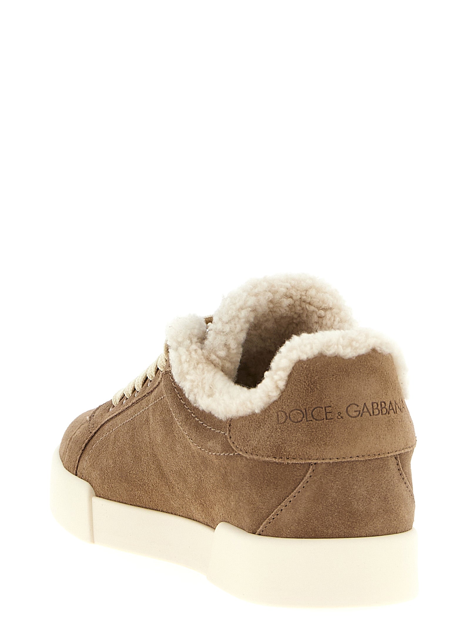 Dolce & Gabbana Braune Lammleder-Sneaker