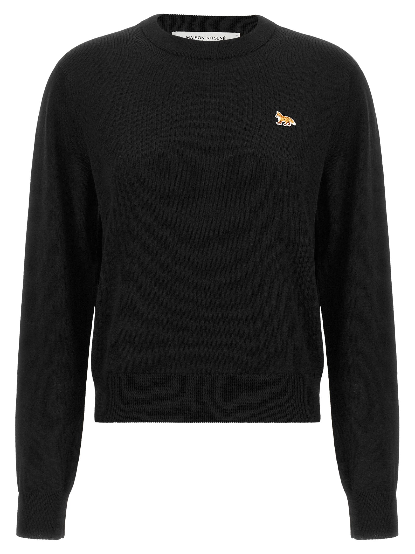 Maison Kitsuné Schwarzer Wollcardigan