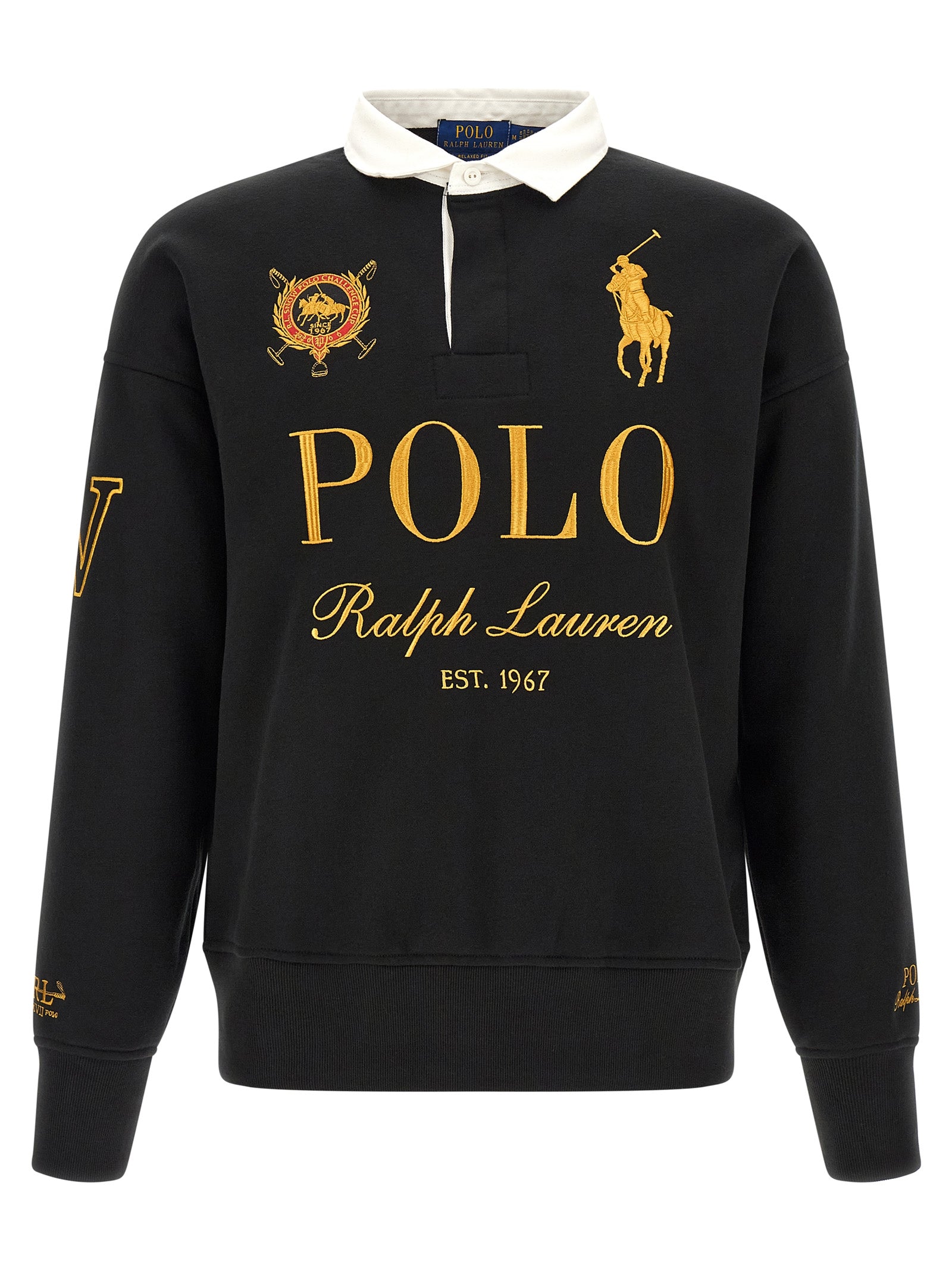 Polo Ralph Lauren Schwarzes Baumwoll-Poloshirt