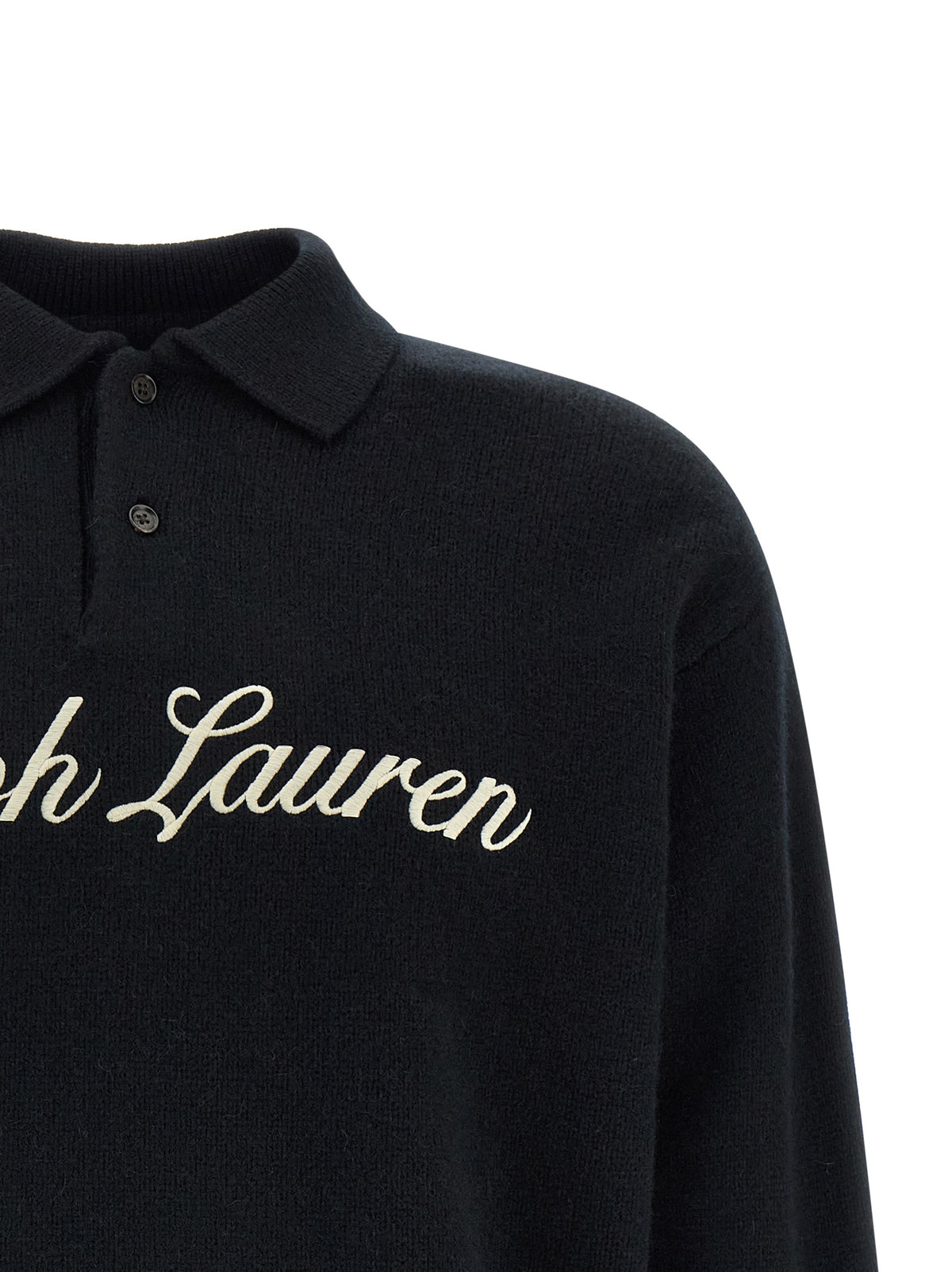 Polo Ralph Lauren Schwarzes Woll-Poloshirt
