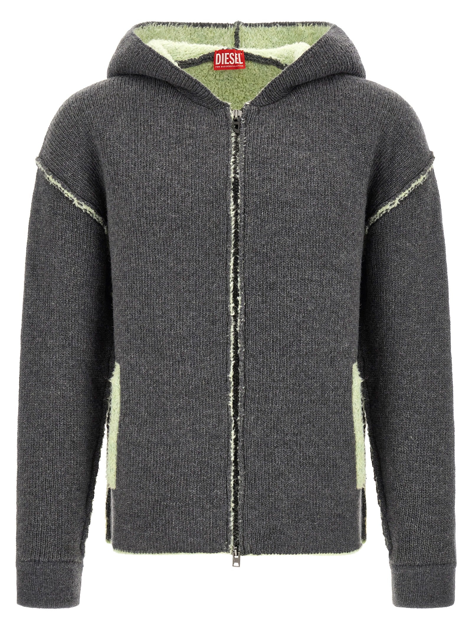 Diesel Grauer Wollpullover