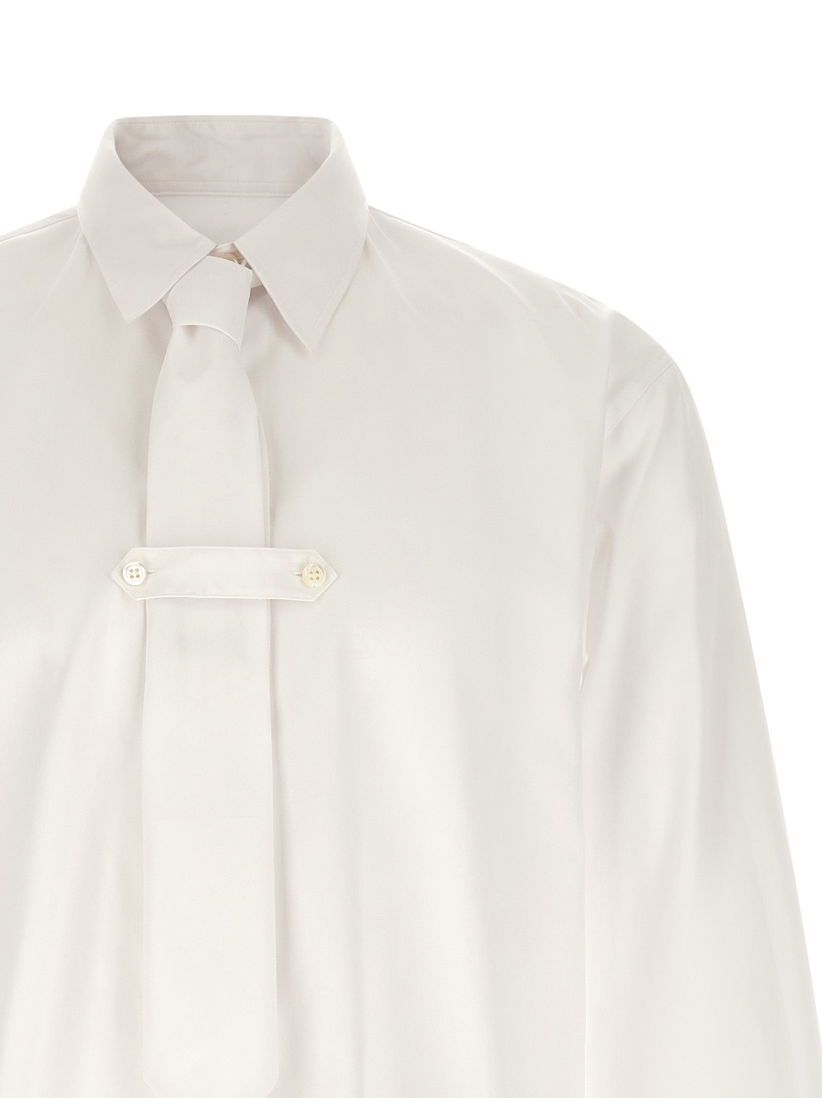 Dries Van Noten Weiße Baumwollbluse