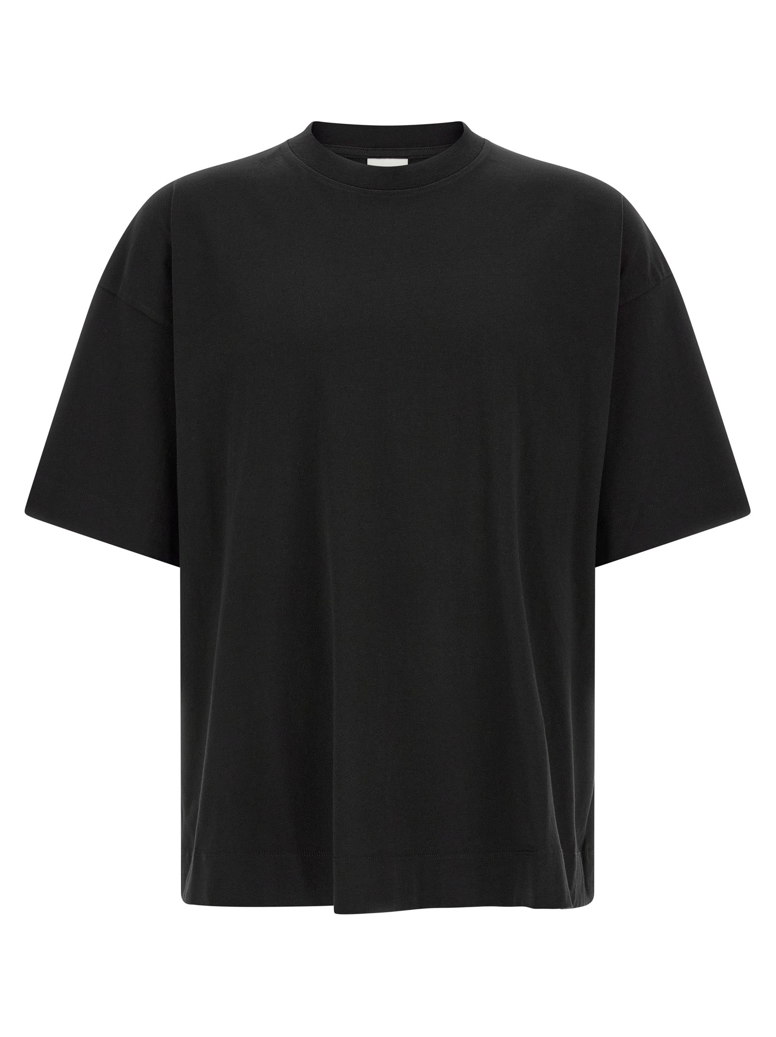 Dries Van Noten Schwarzes Baumwoll-T-Shirt
