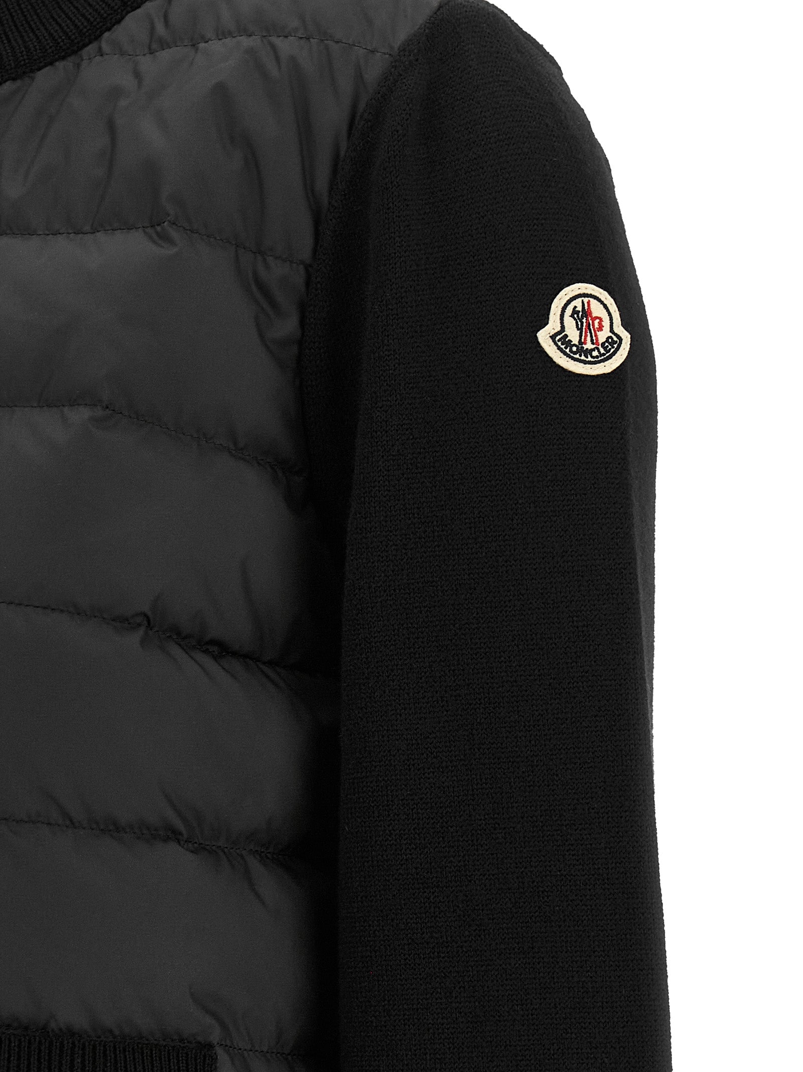 Moncler Schwarzer Cardigan aus Polyester